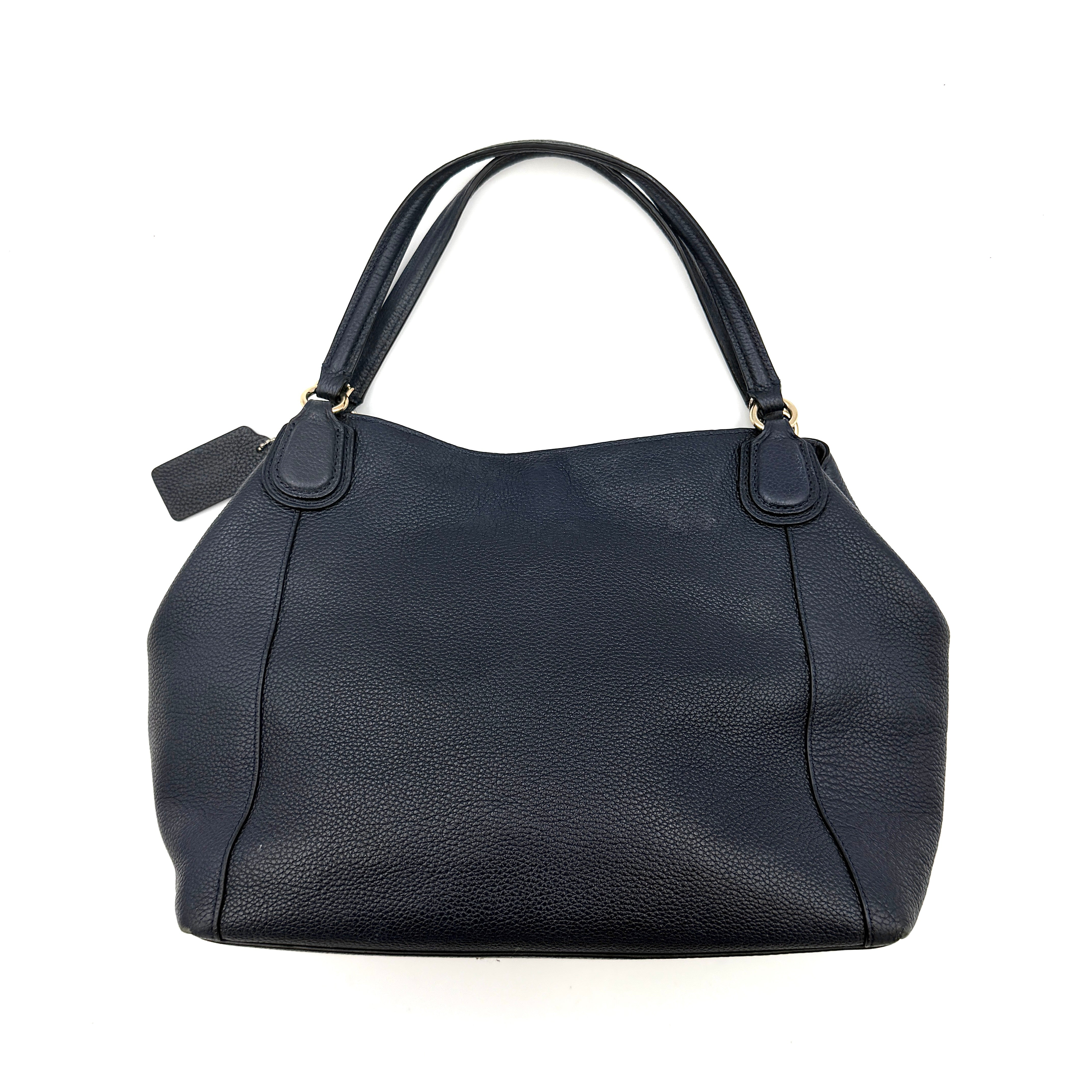 Coach Edie 28 Shoulder Bag Navy Blue