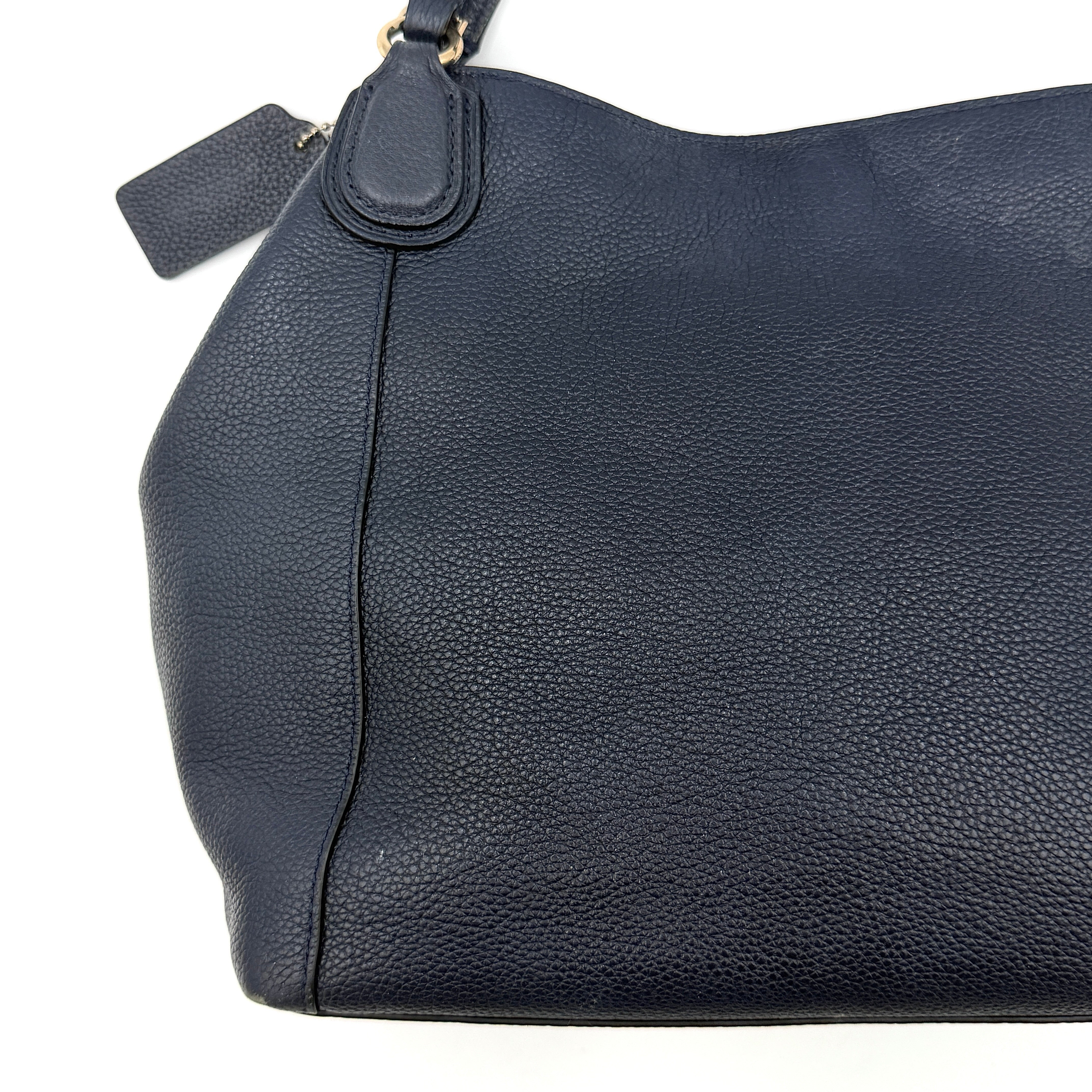 Coach Edie 28 Shoulder Bag Navy Blue