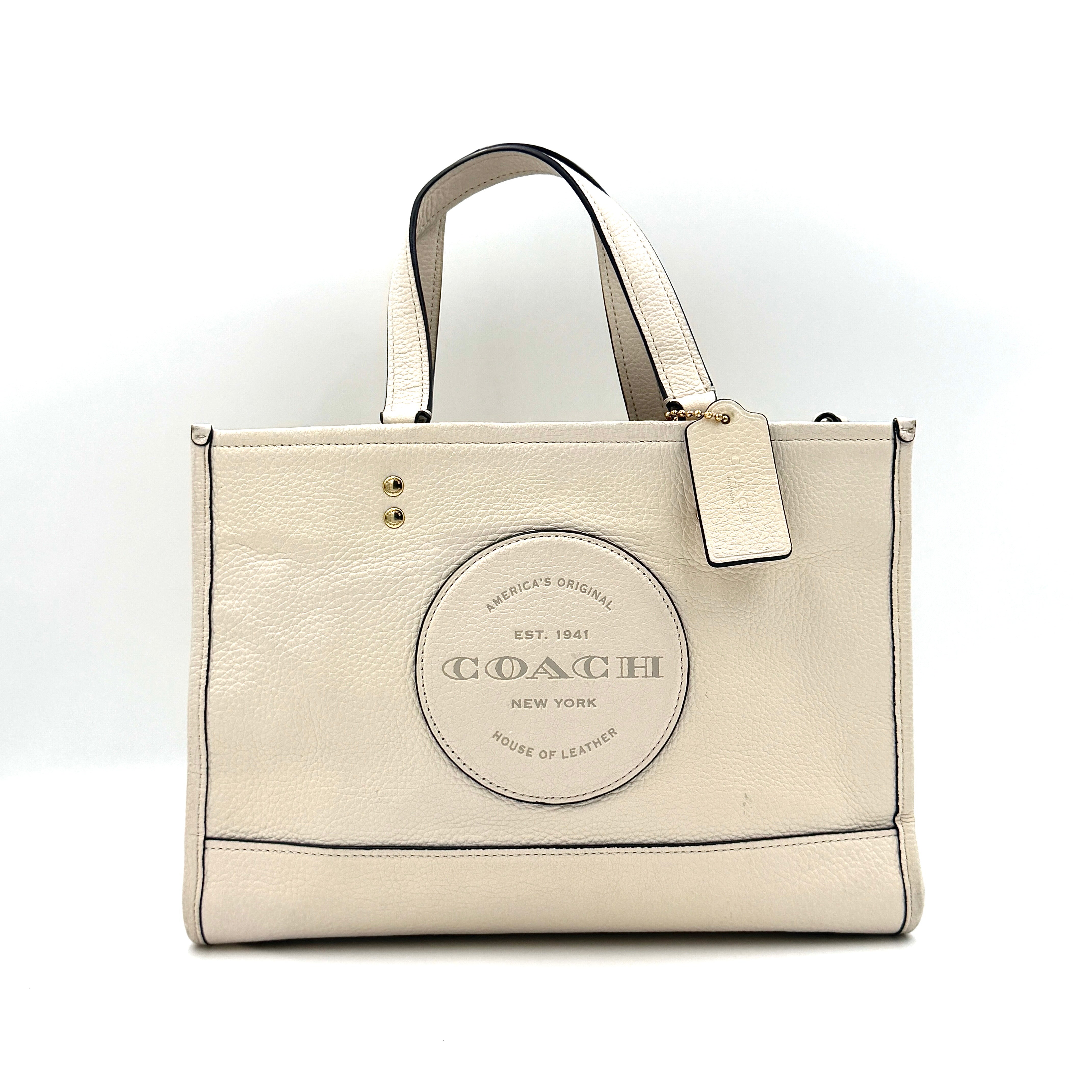 Coach 2Way Dempsey 22 Carryall Tote Bag White