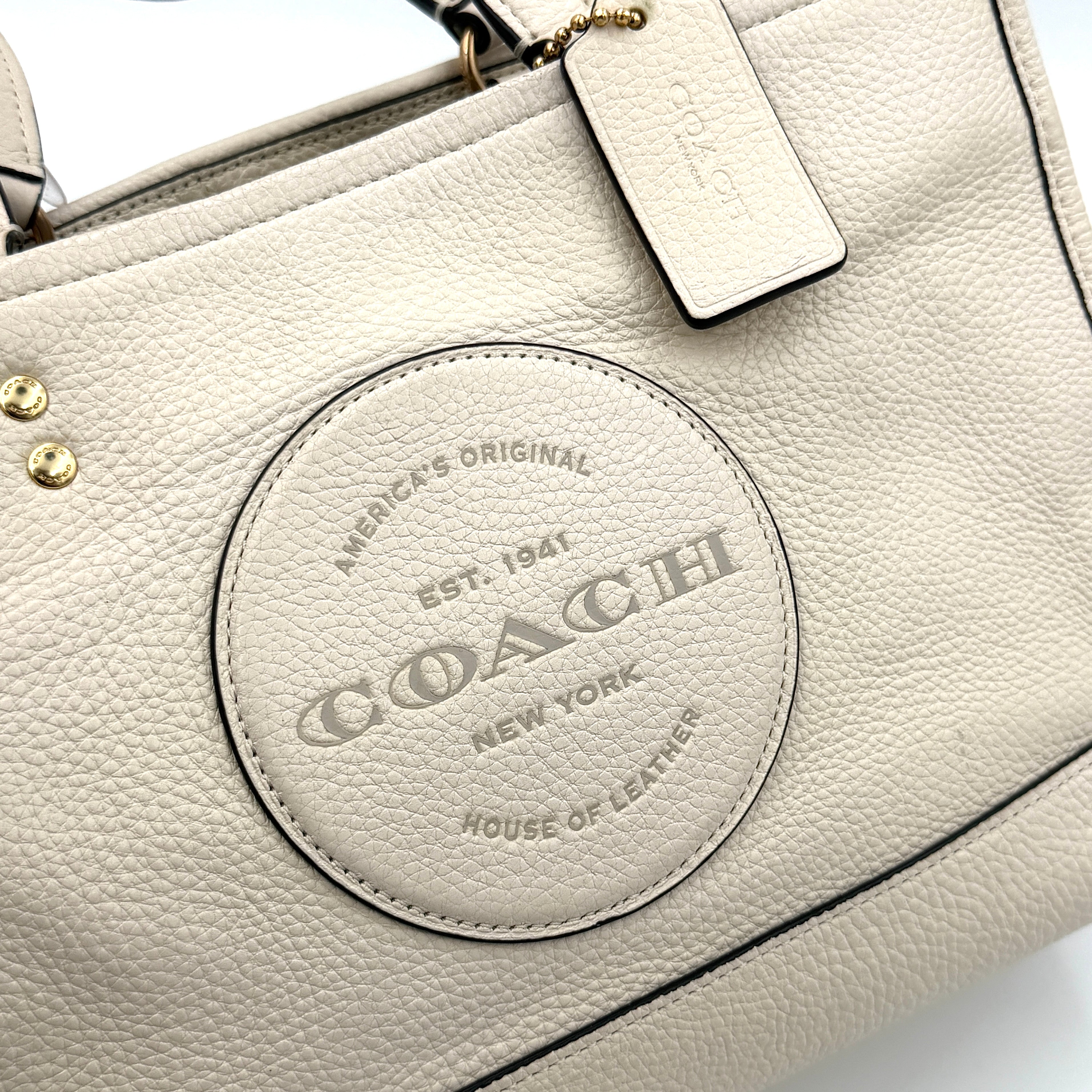 Coach 2Way Dempsey 22 Carryall Tote Bag White