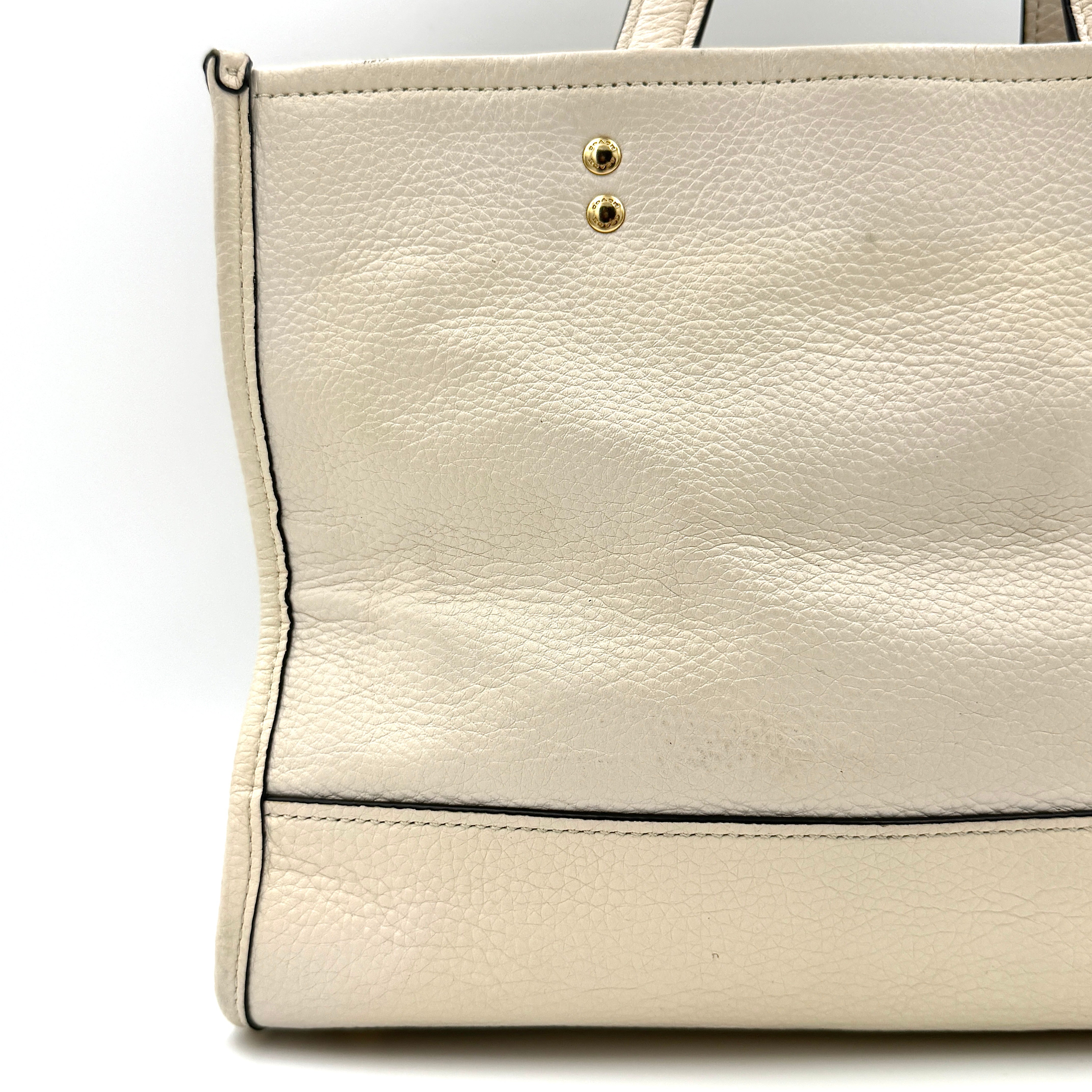 Coach 2Way Dempsey 22 Carryall Tote Bag White