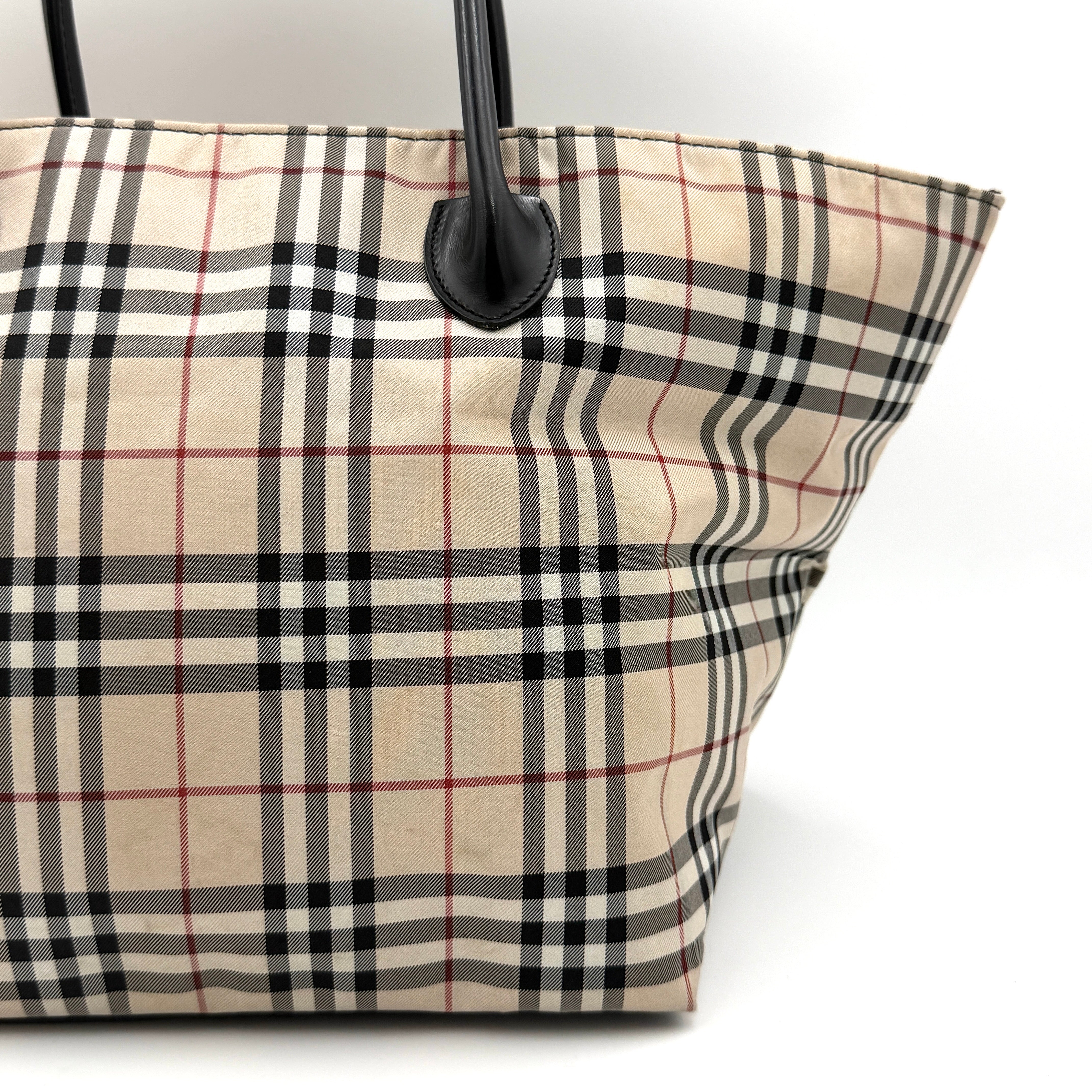 Burberry Nova Check Nylon Tote Bag Beige