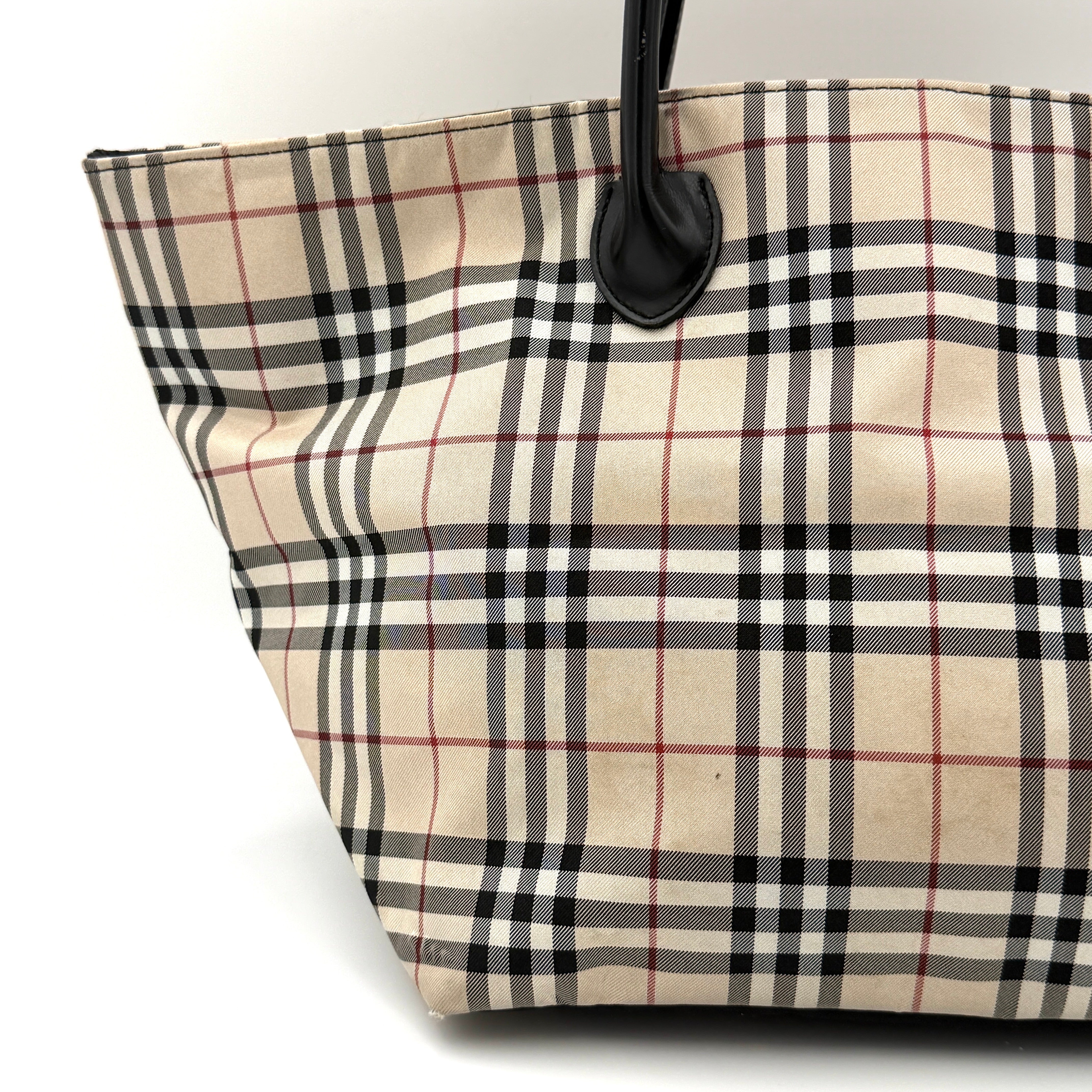 Burberry Nova Check Nylon Tote Bag Beige