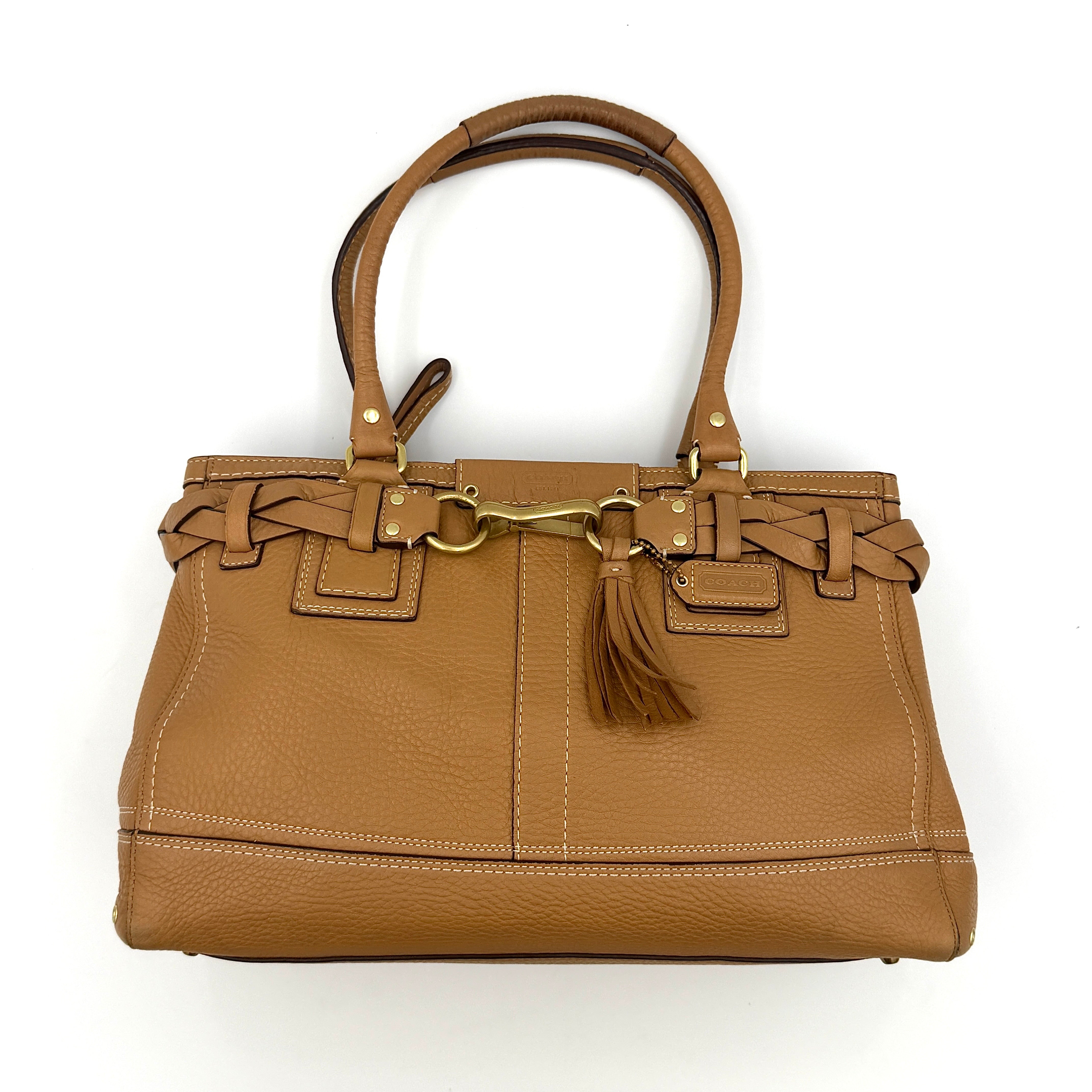 Coach Signature Hampton Carryall Shoulder Bag Brown