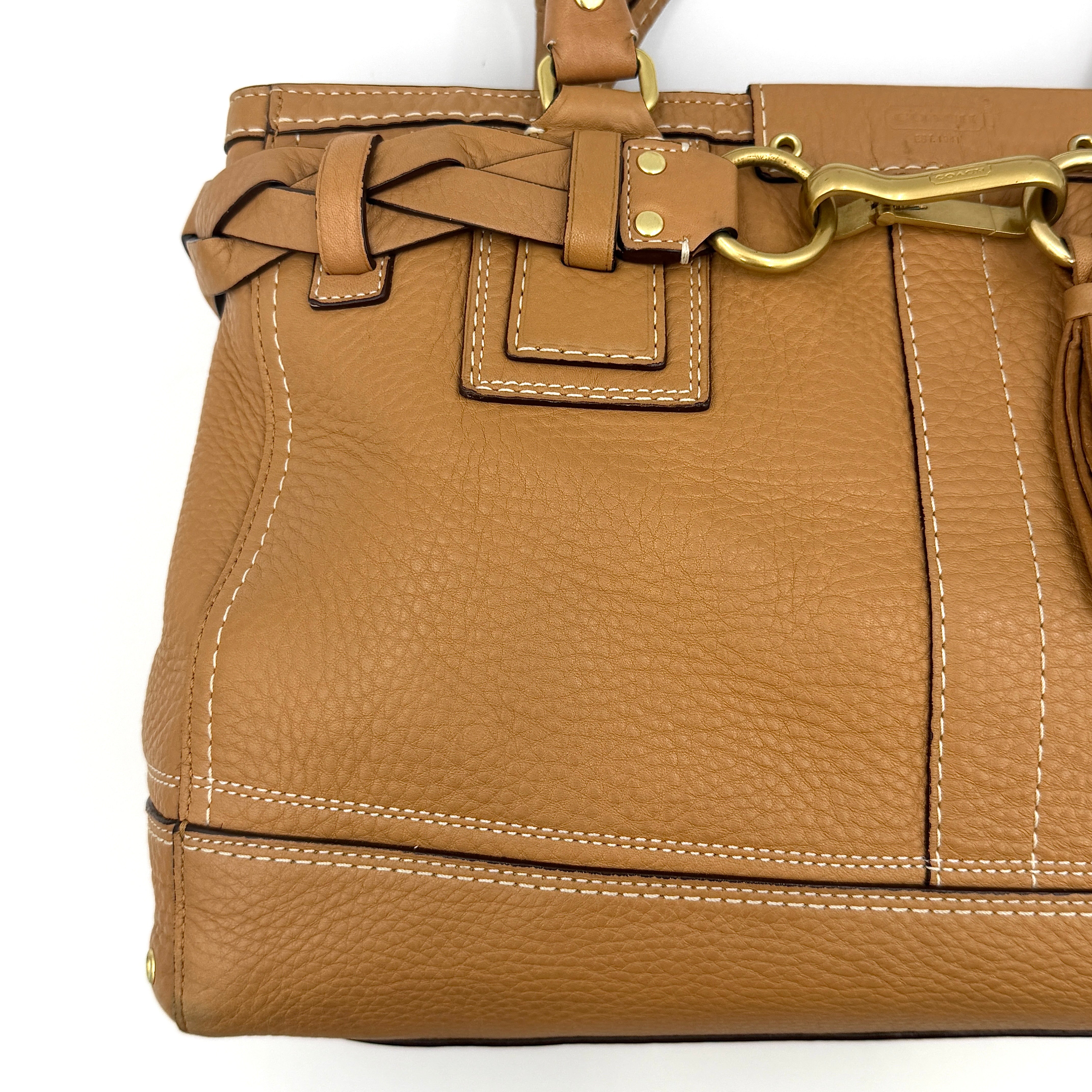 Coach Signature Hampton Carryall Shoulder Bag Brown