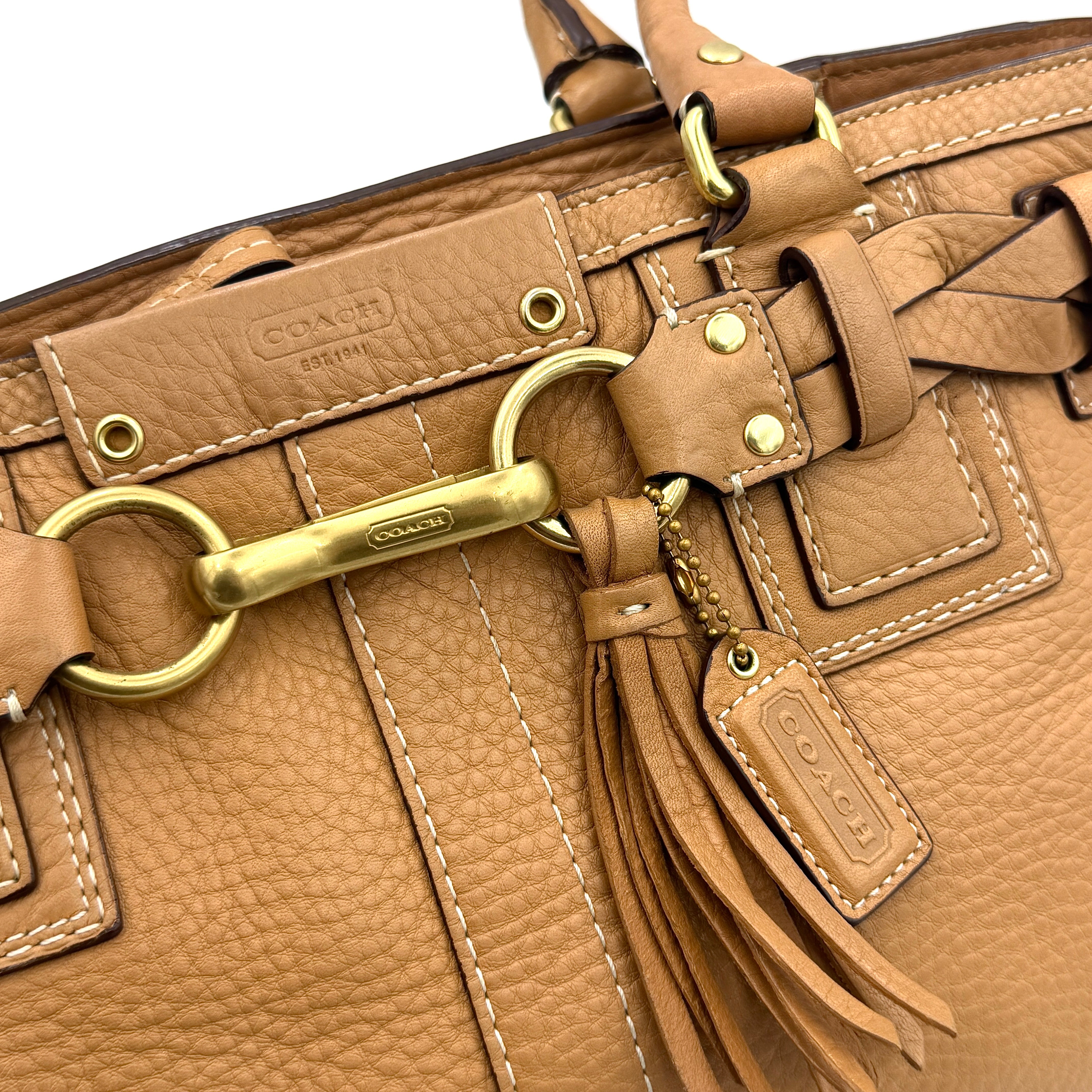 Coach Signature Hampton Carryall Shoulder Bag Brown