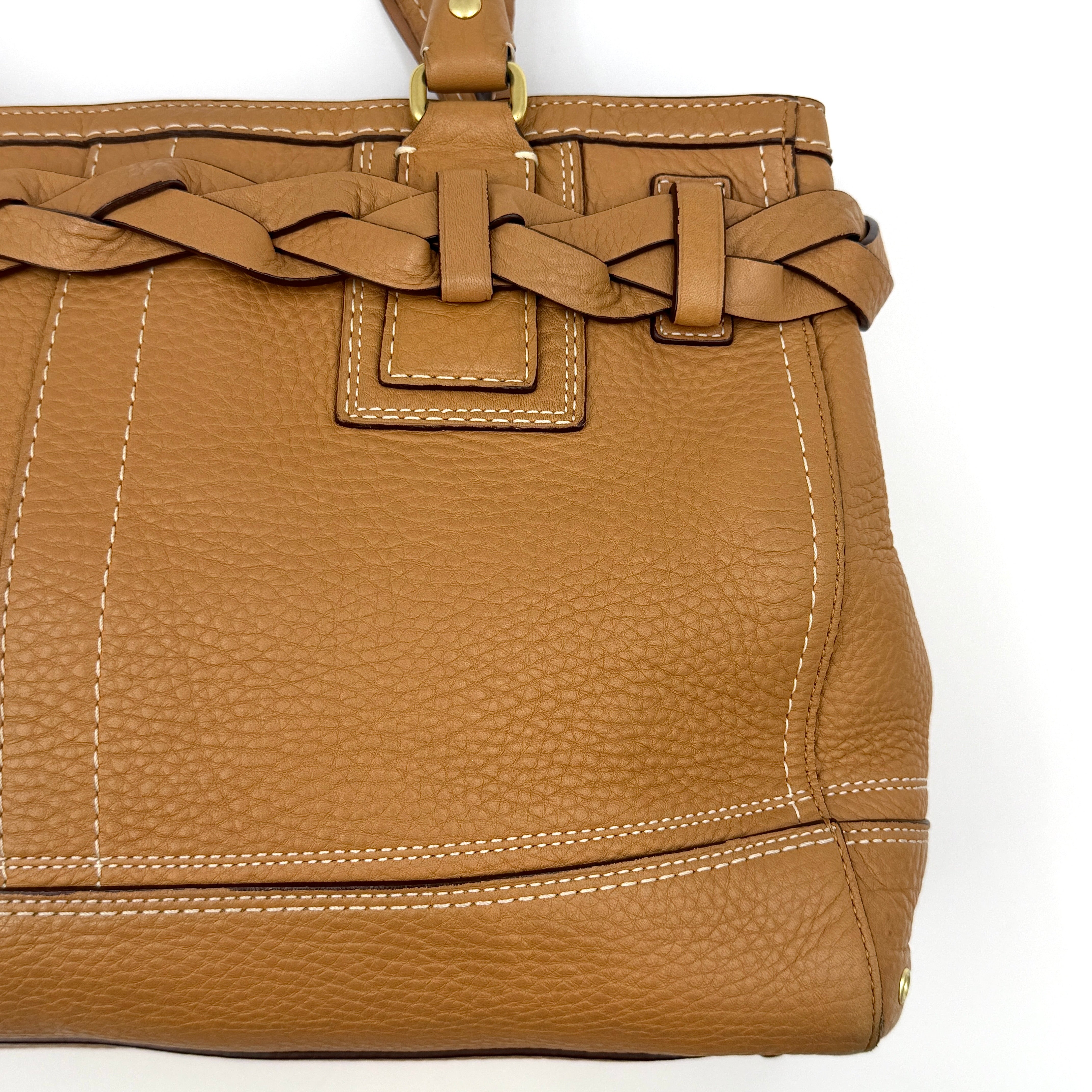 Coach Signature Hampton Carryall Shoulder Bag Brown