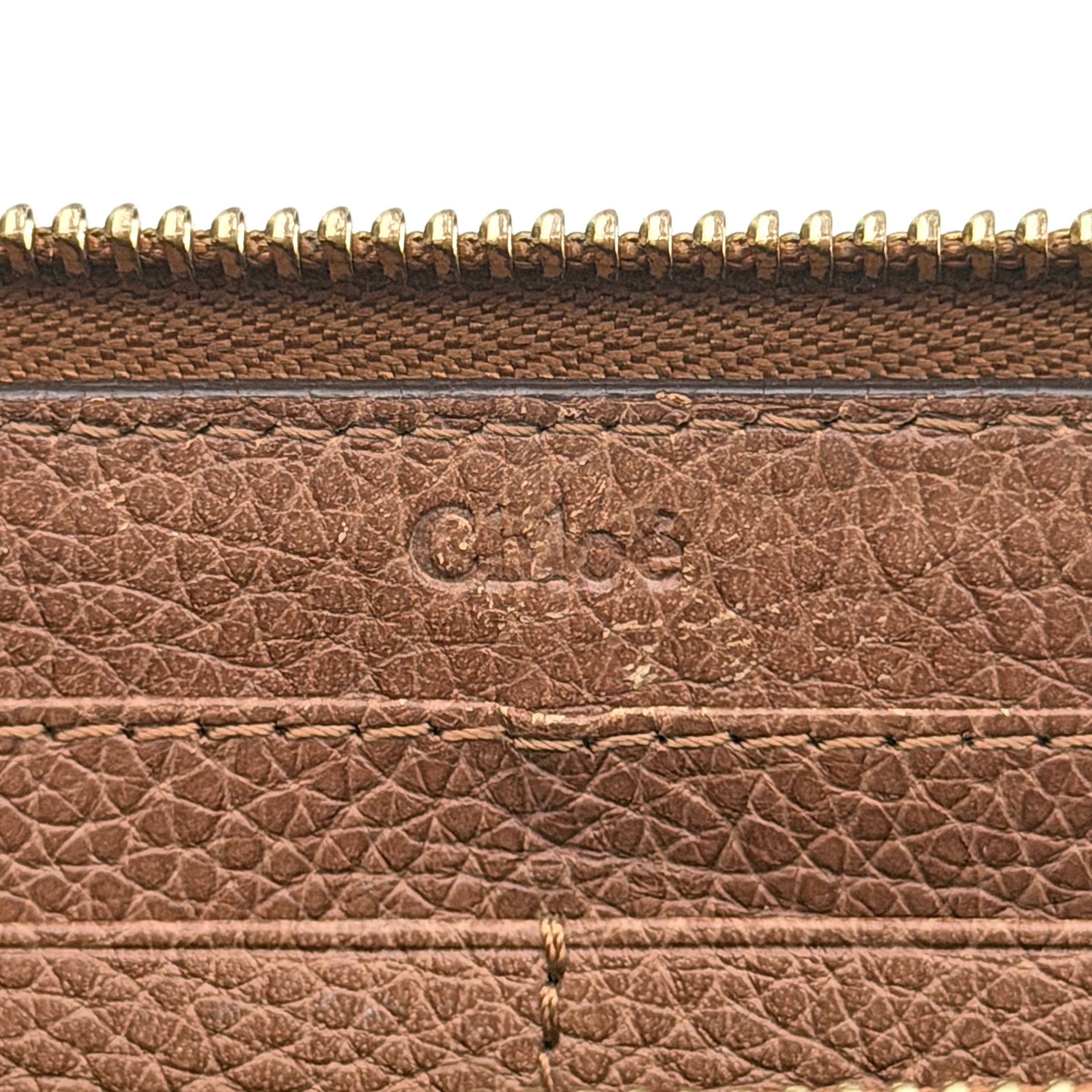 Chloe Paraty Zippy Long Wallet Brown