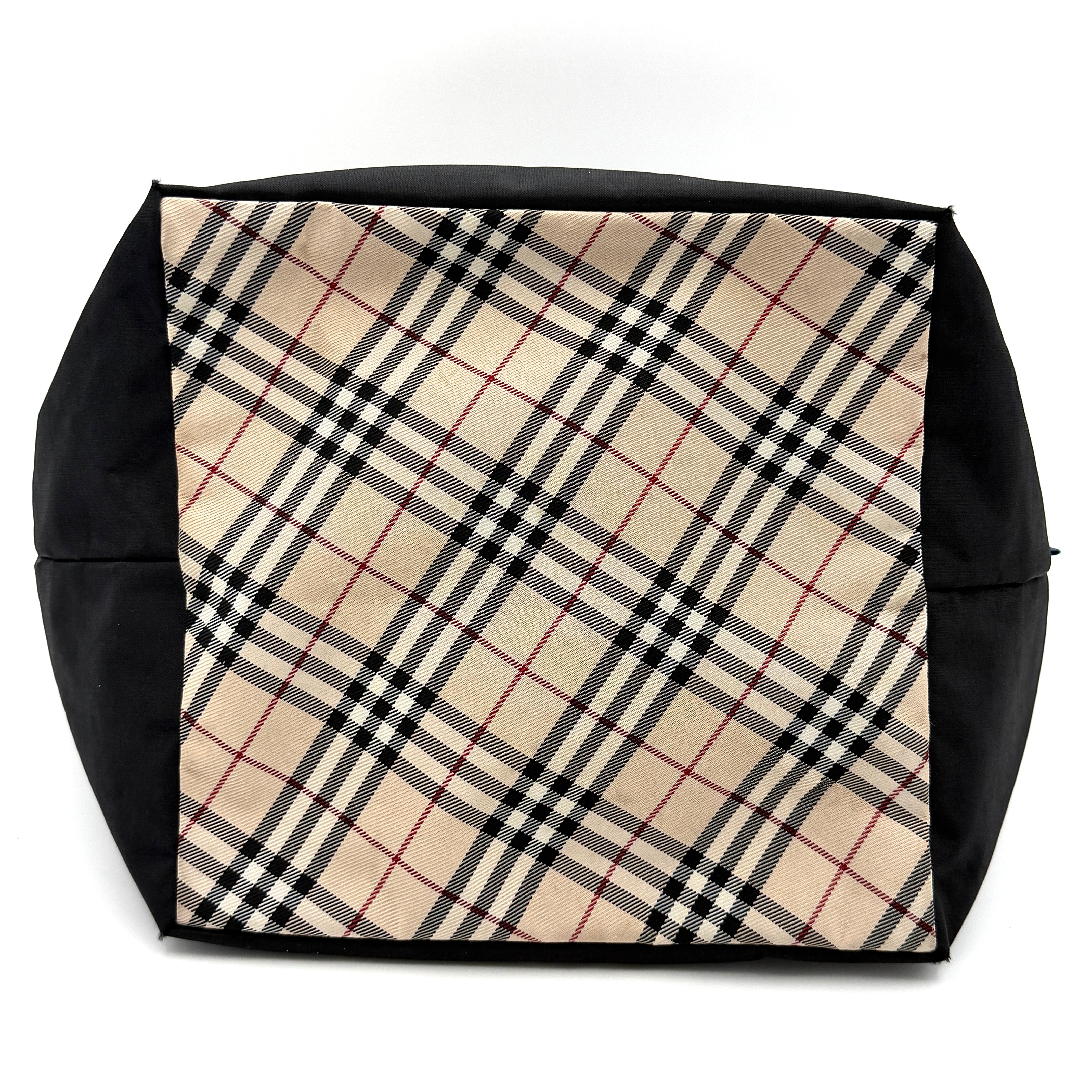 Burberry Nova Check Nylon Tote Bag Black/Beige