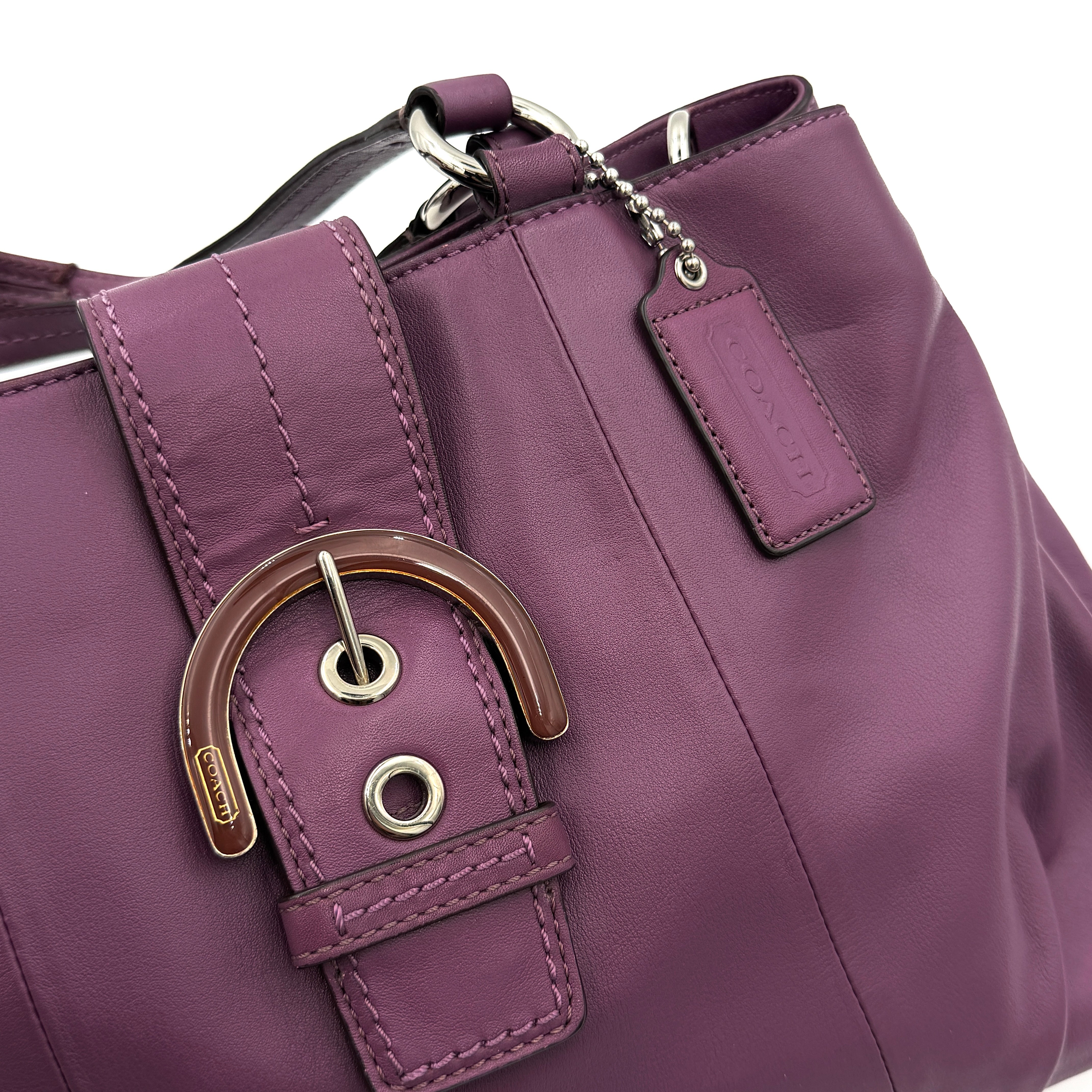 Coach Y2K Soho Buckle Shoulder Bag Purple