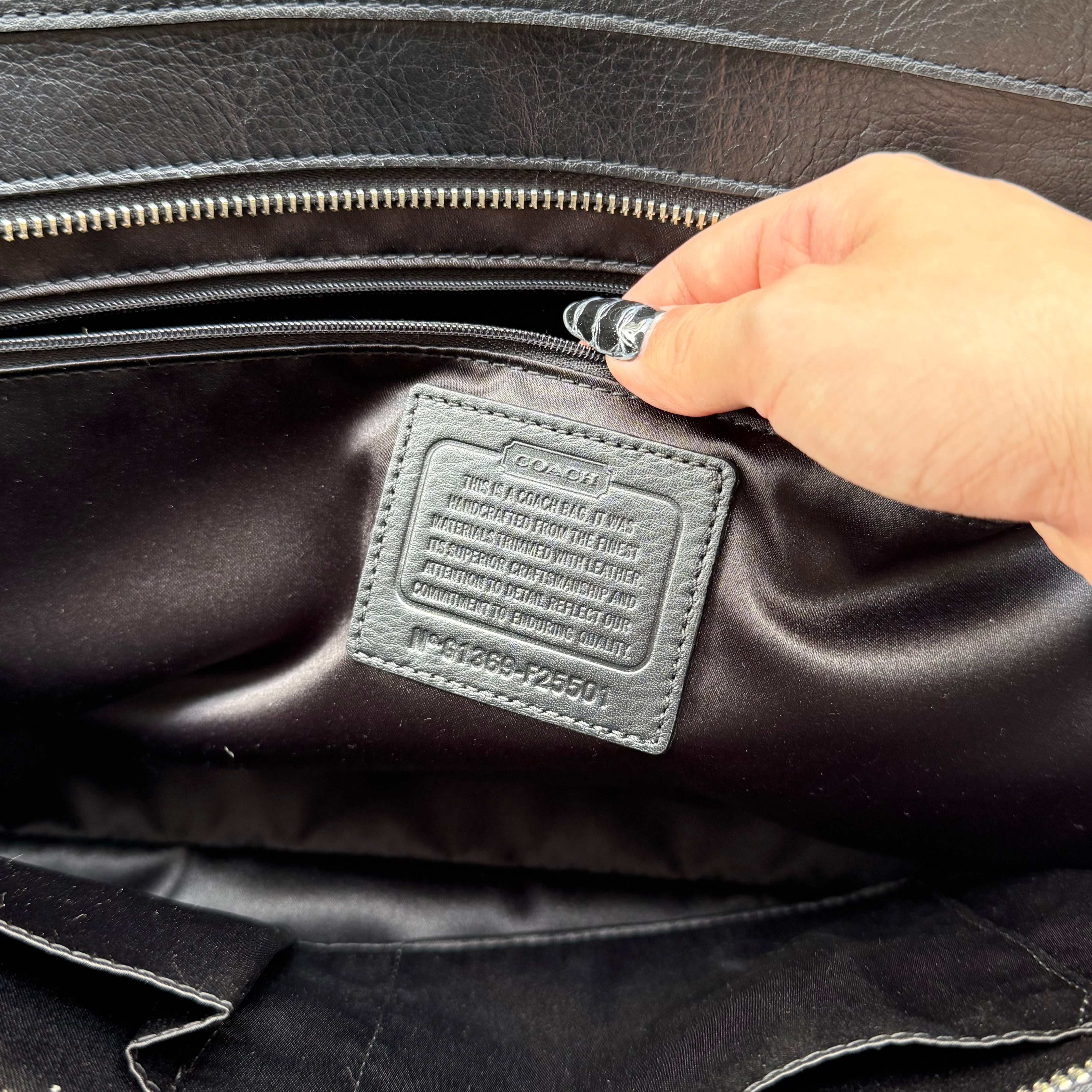 Coach Taylor OP Art Alexis Carryall Handbag Black