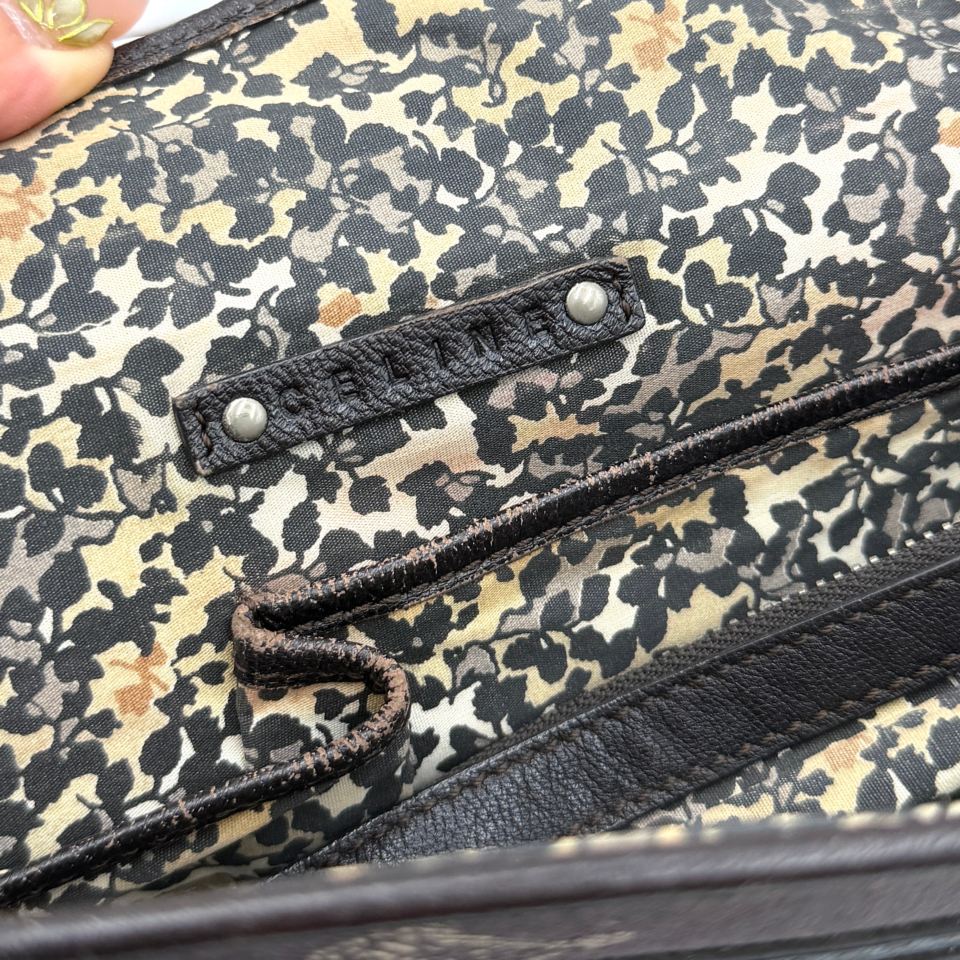 Celine Macadam Boogie Denim Leather Canvas Handbag