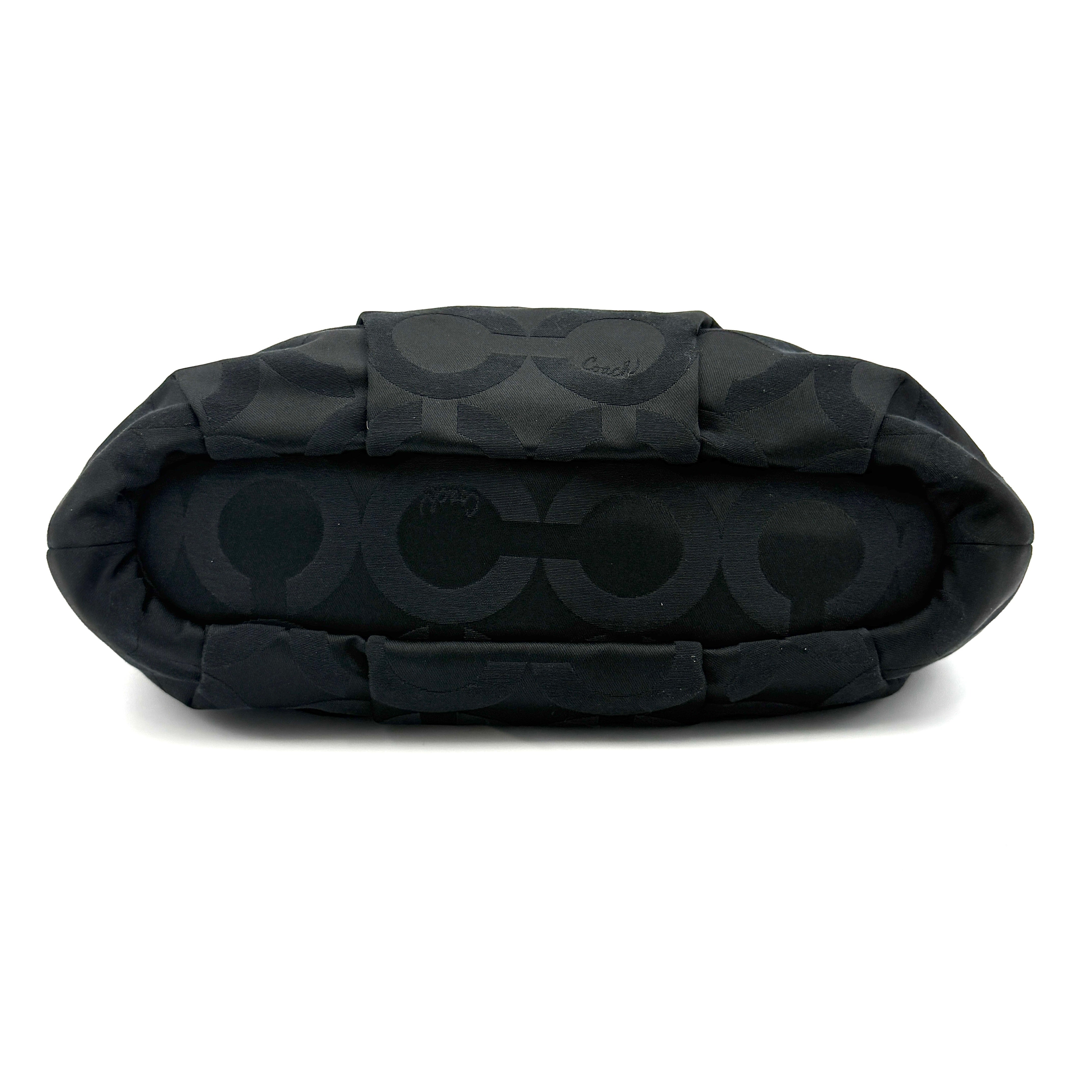 Coach 2Way Madison Op Art Sophia Sateen Shoulder Bag Black