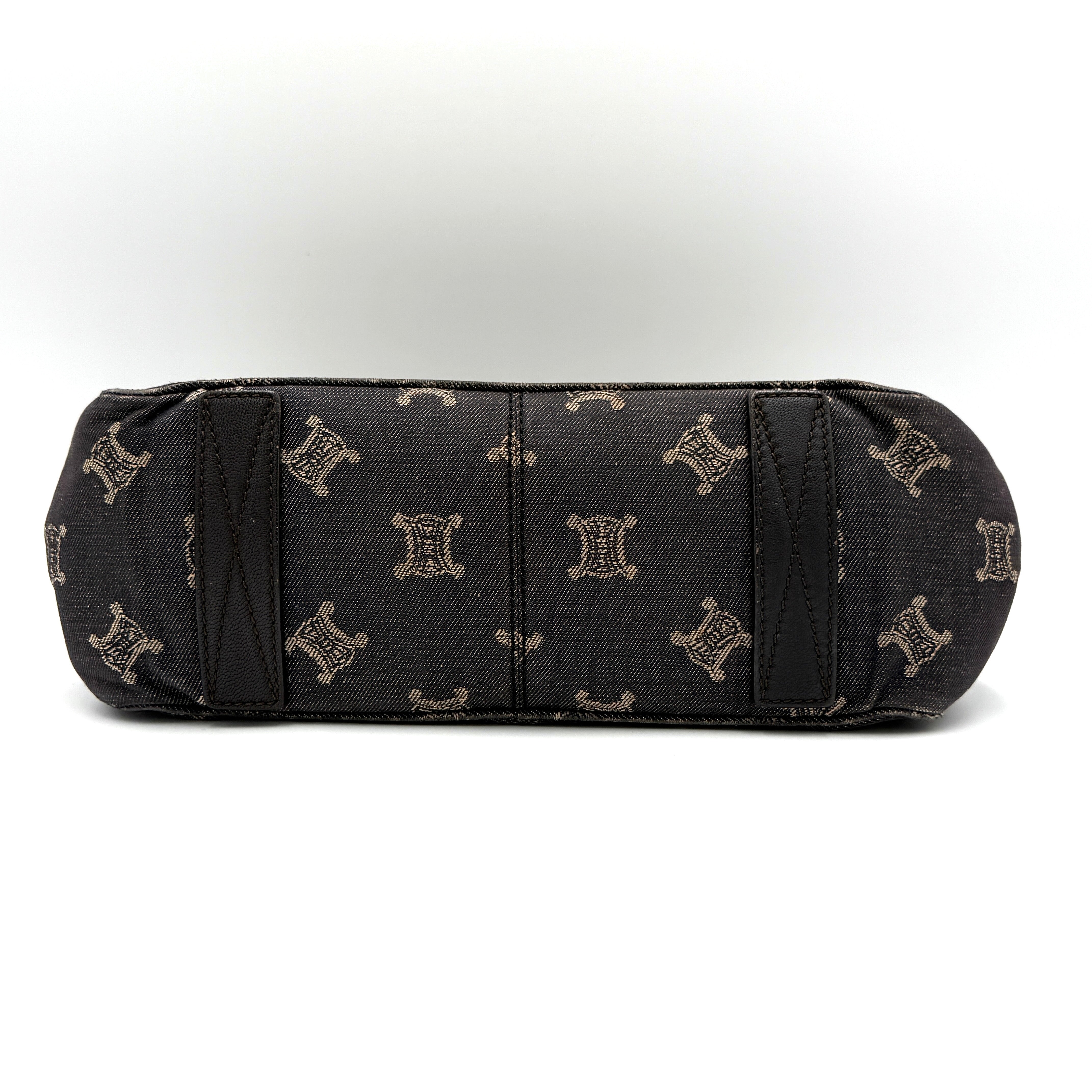 Celine Macadam Boogie Denim Leather Canvas Handbag