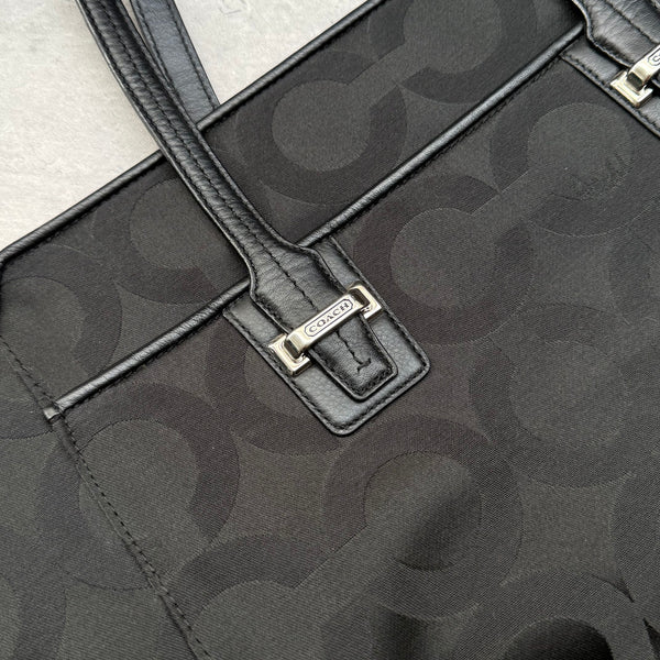 Coach Taylor OP Art Alexis Carryall Handbag Black