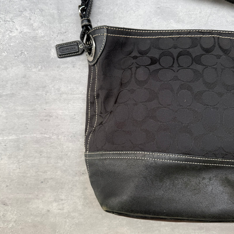 Coach Signature Canvas ShoulderBag Black