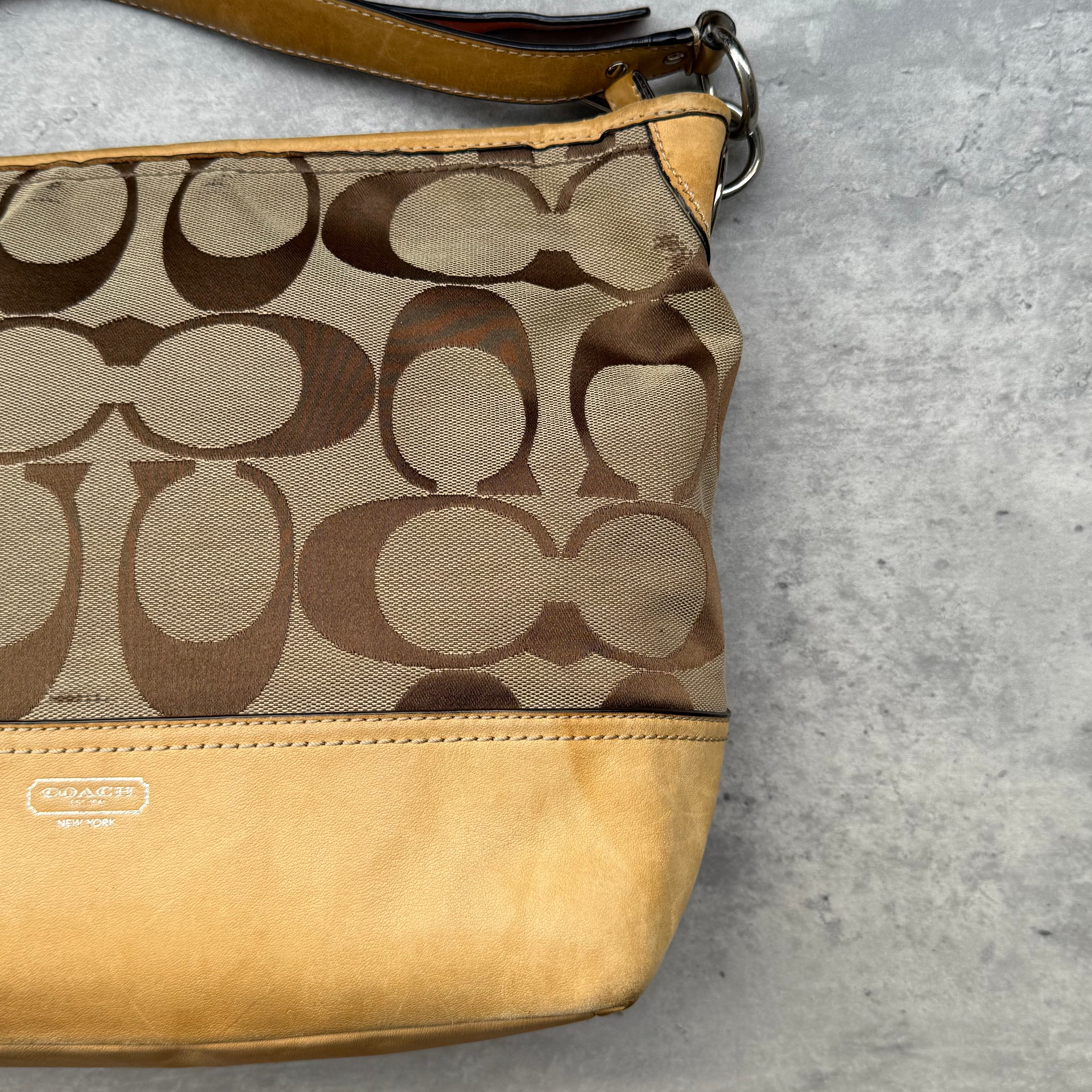 Coach Signature Canvas 2Way ShoulderBag Beige