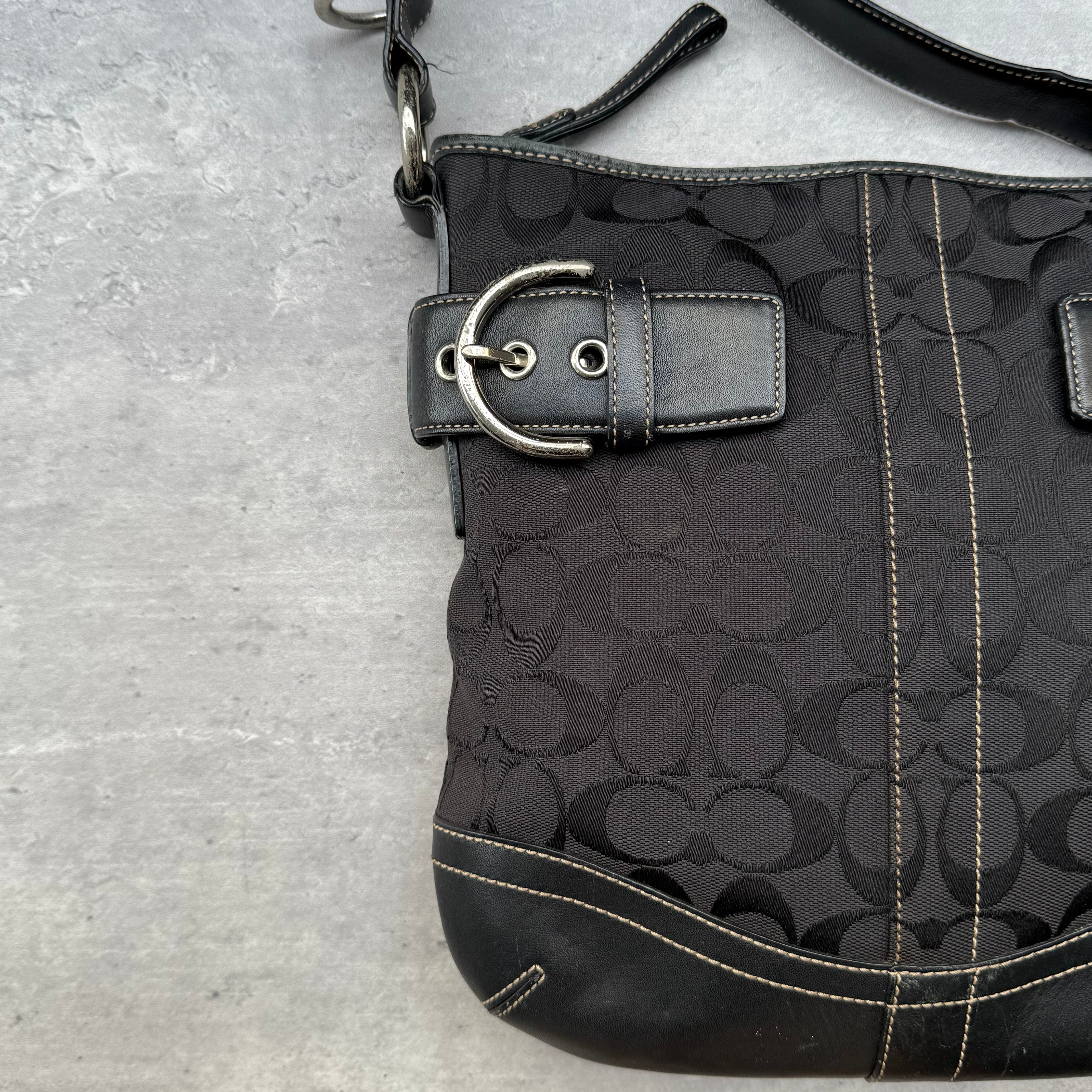 Coach Signature Canvas Crossbody Bag Black