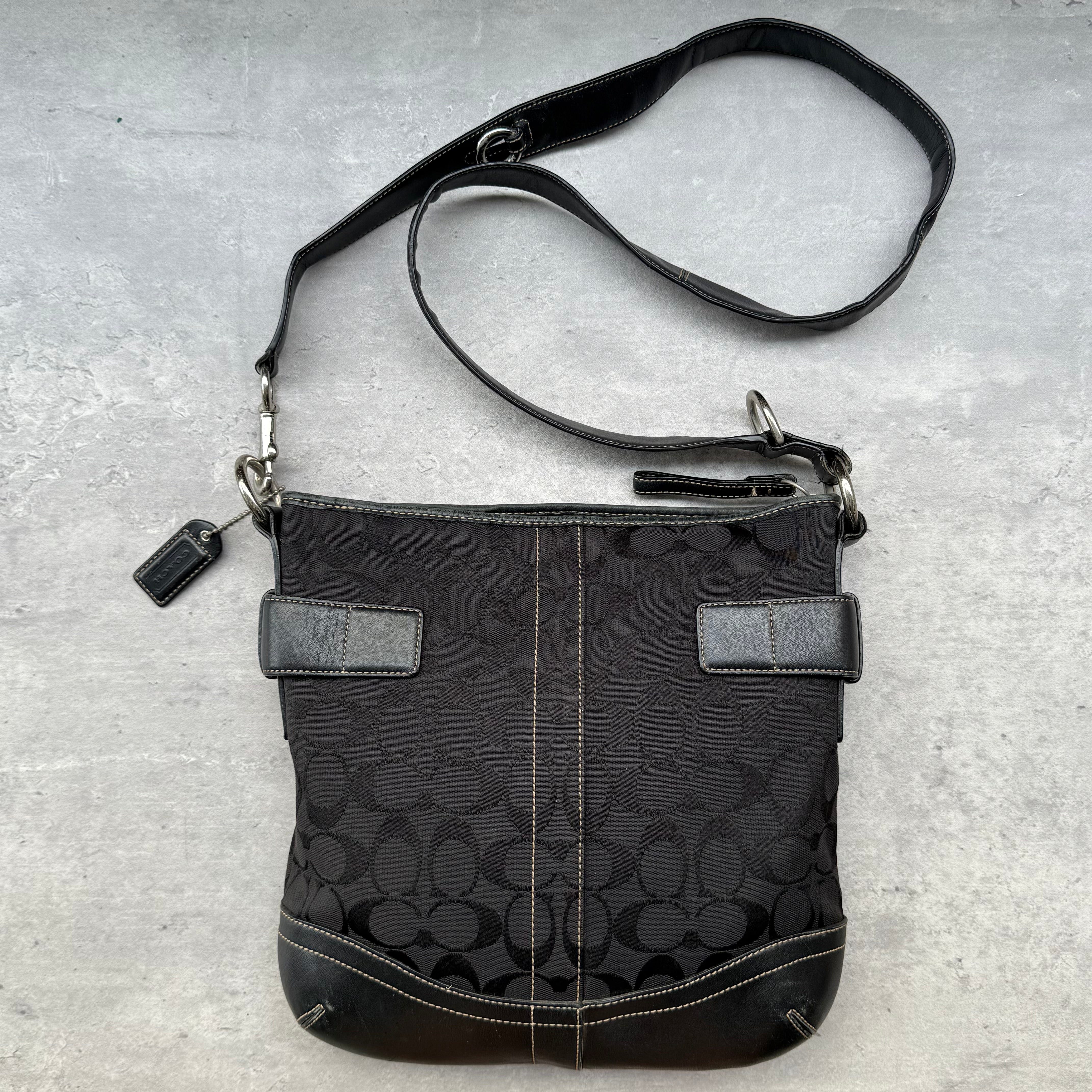 Coach Signature Canvas Crossbody Bag Black