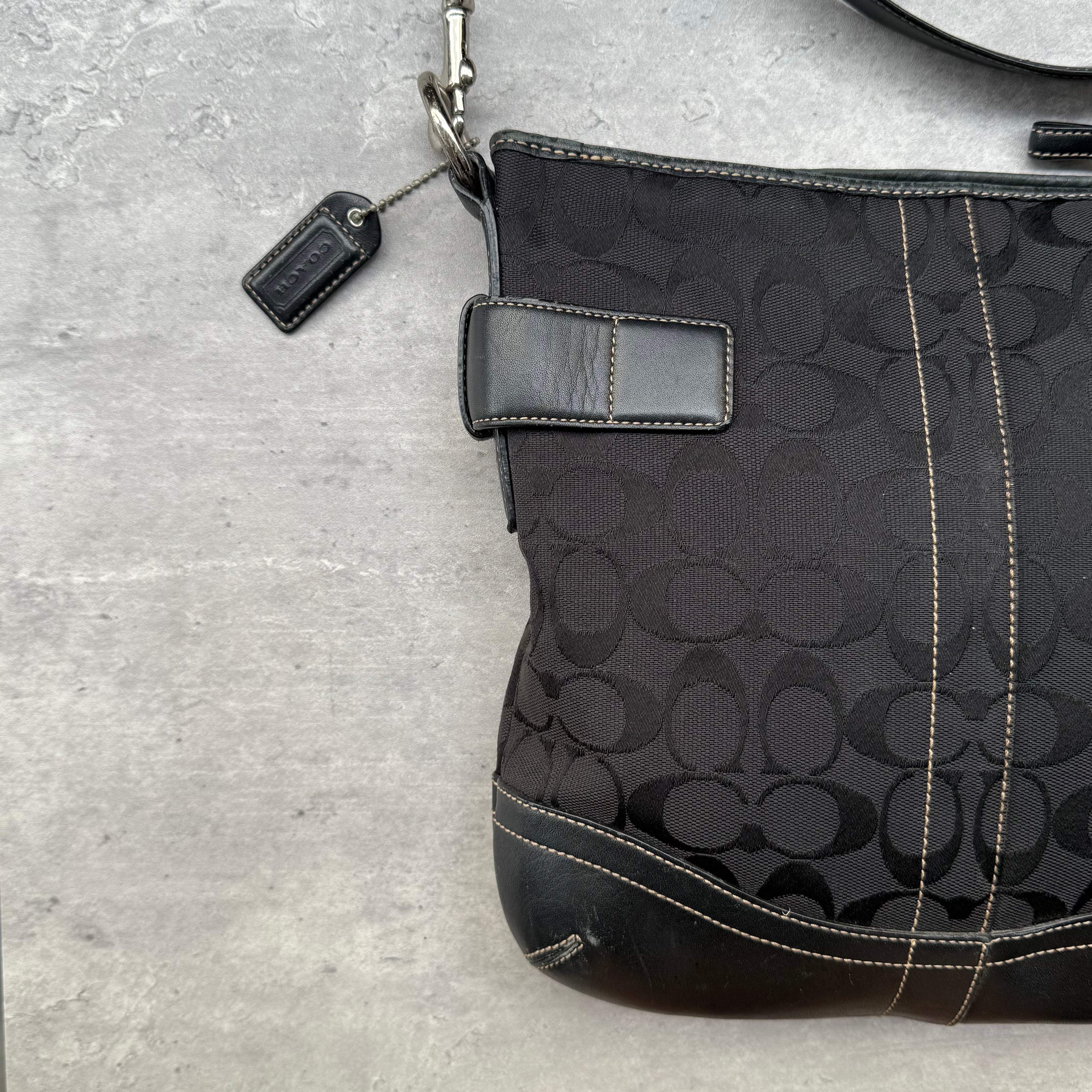 Coach Signature Canvas Crossbody Bag Black