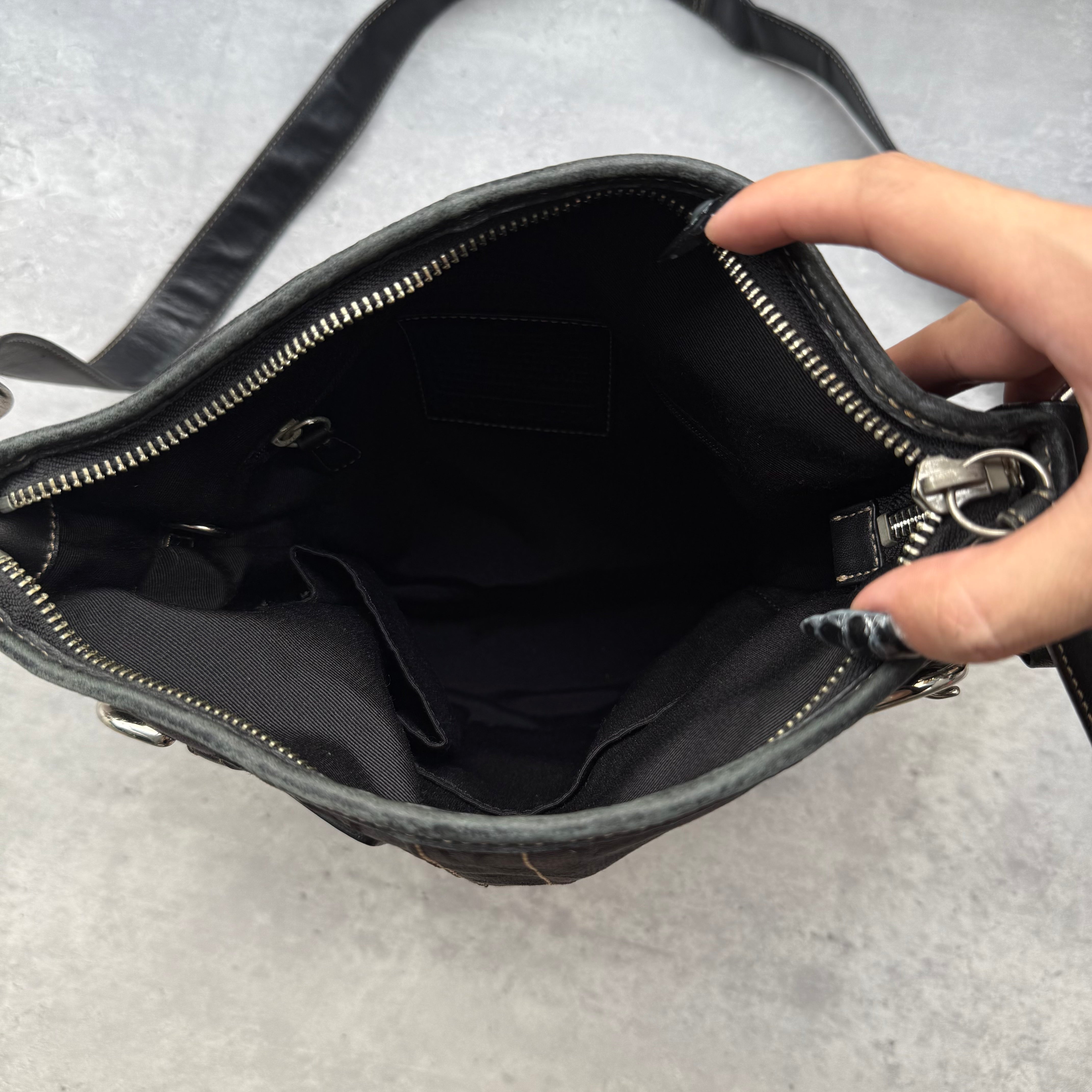 Coach Signature Canvas Crossbody Bag Black