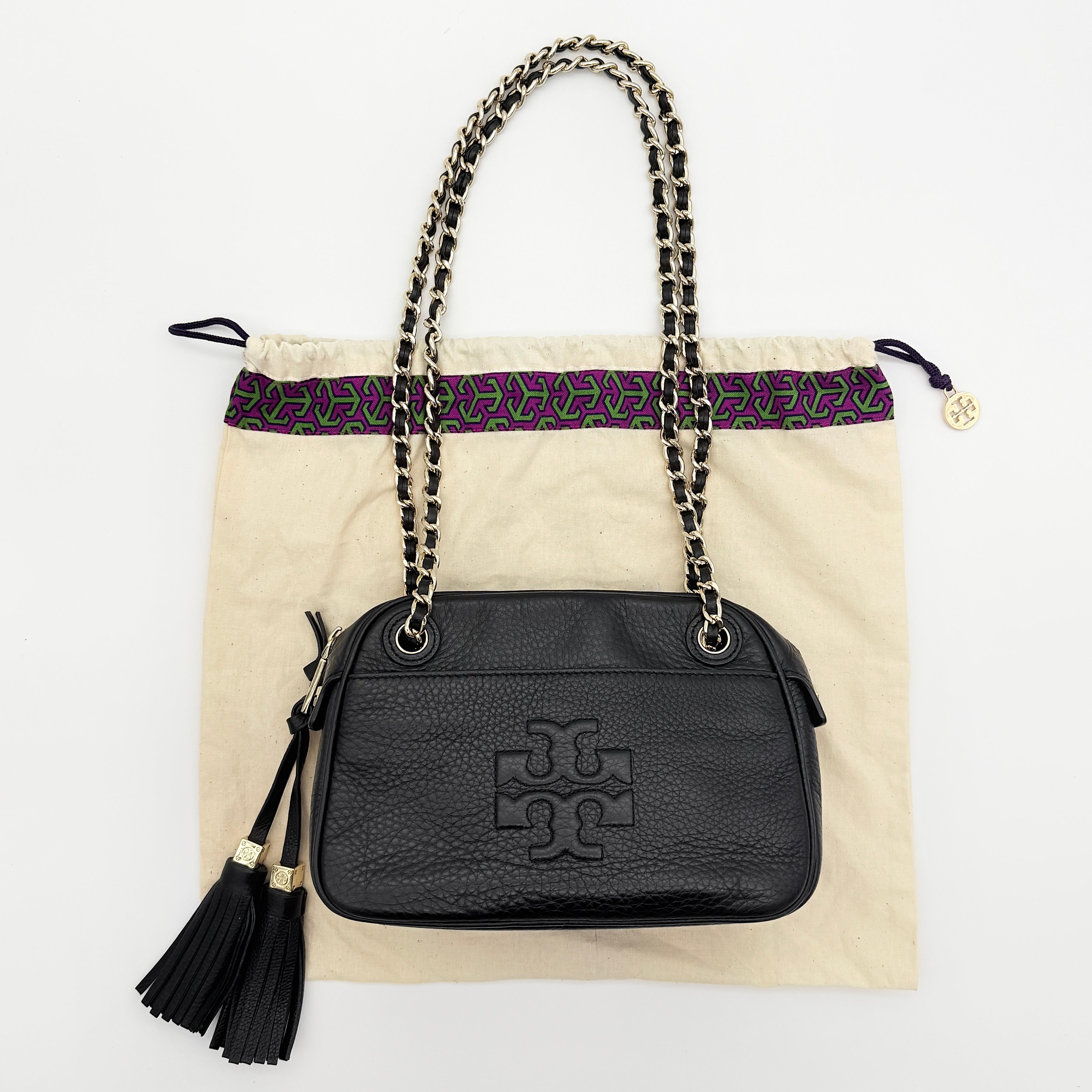 Tory Burch Thea Chain Shoulder Bag Black
