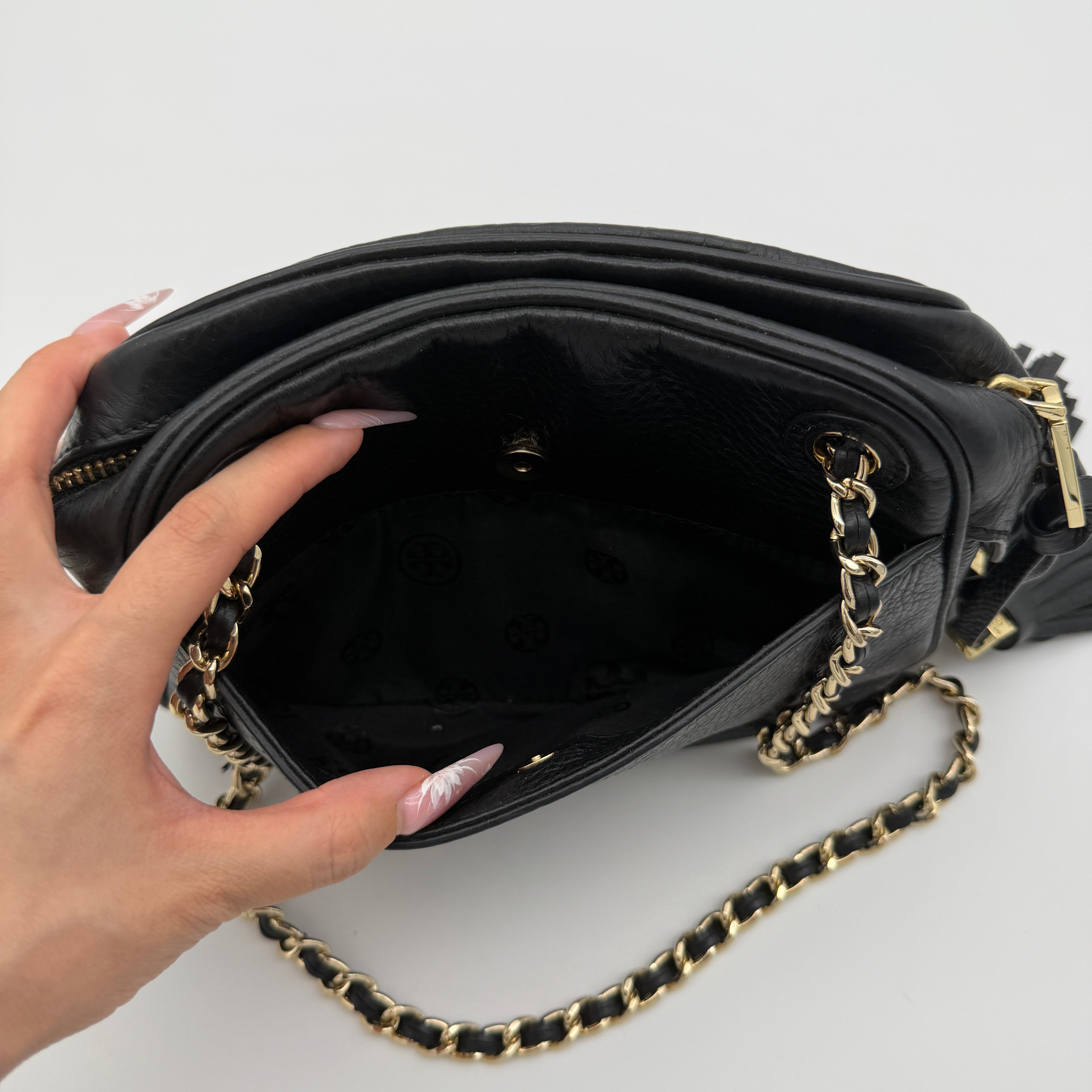 Tory Burch Thea Chain Shoulder Bag Black