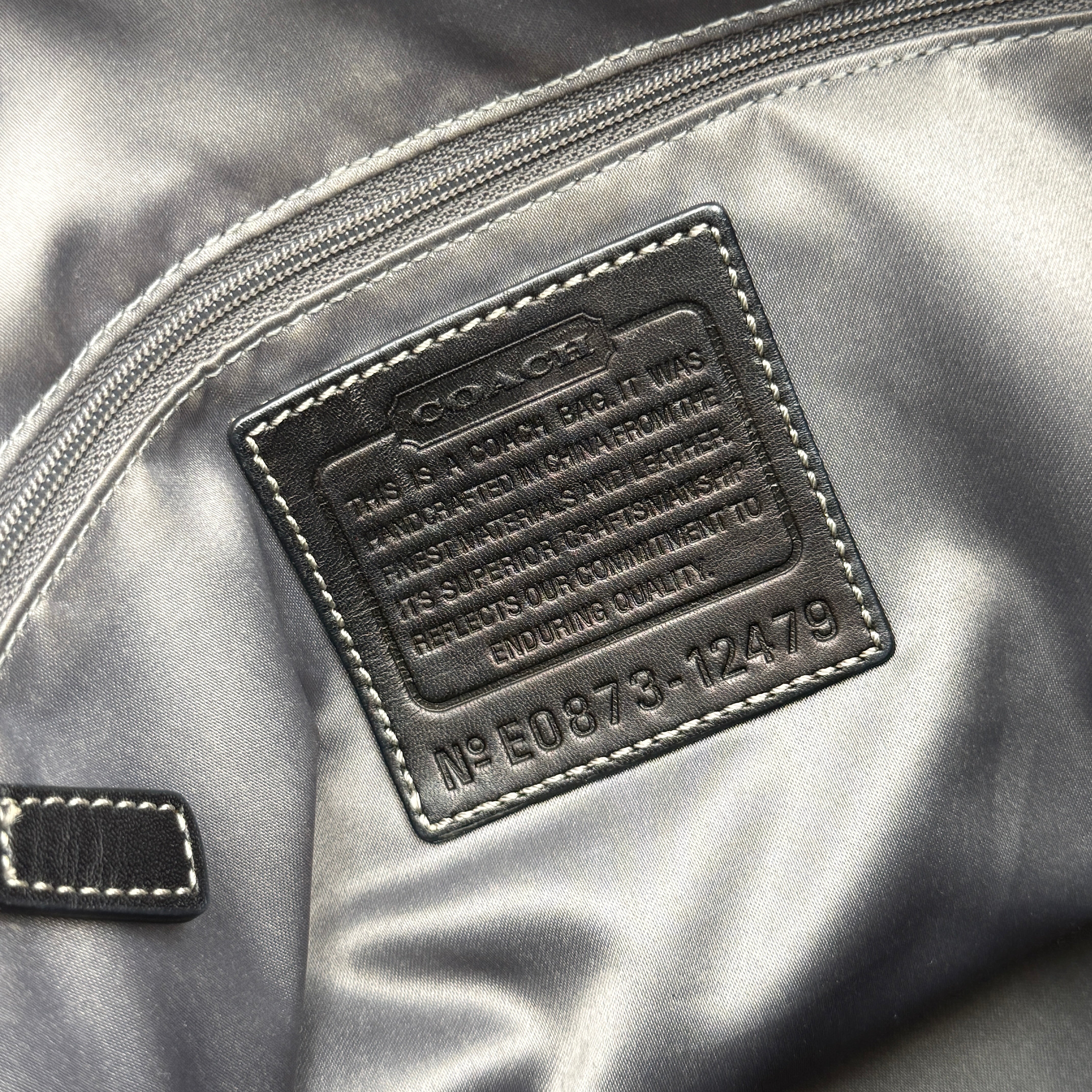 Coach Y2K Signature Hampton Patchwork Shoulder Bag Black