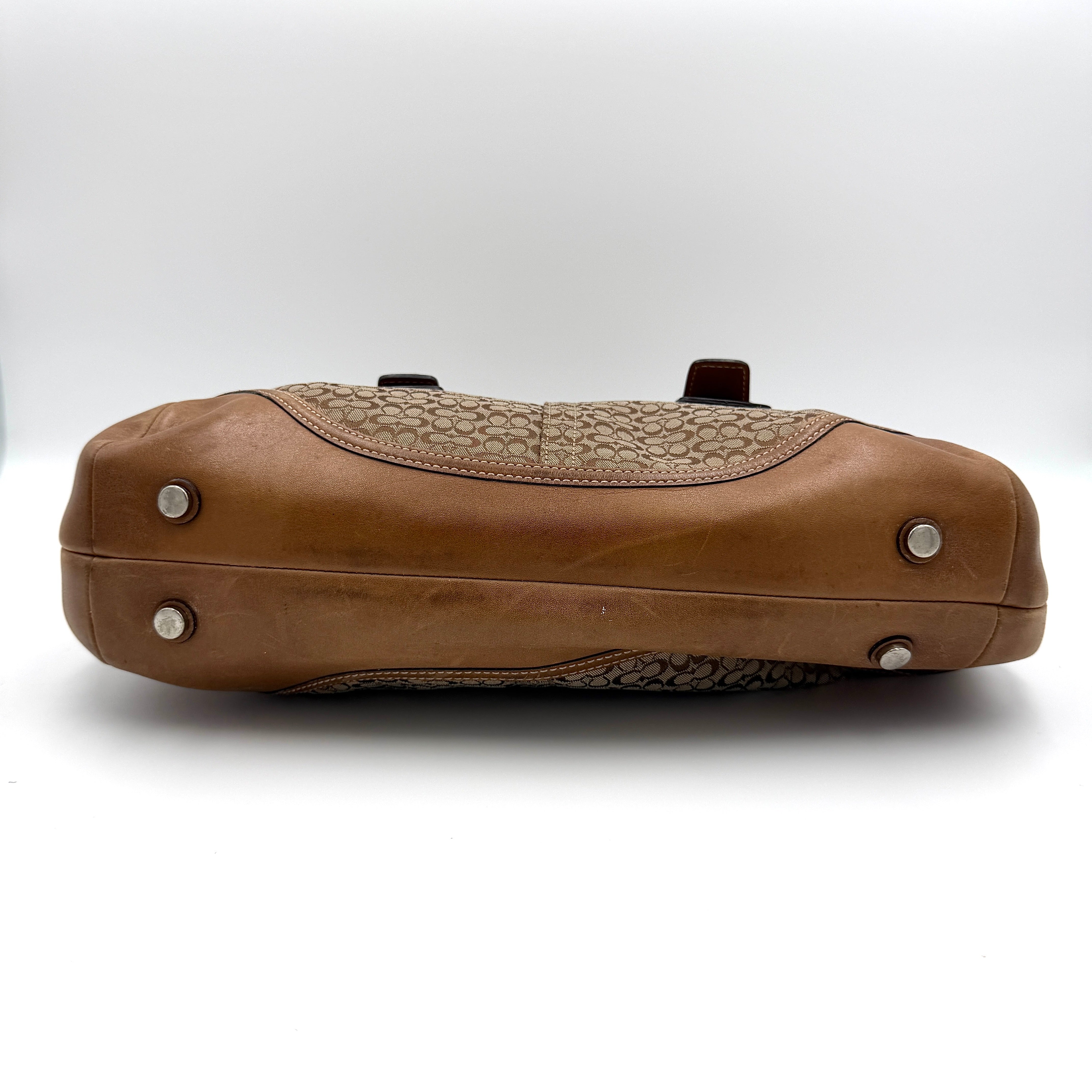 Coach Y2K Signature Soho Hampton Satchel Shoulder Bag Brown/Tan