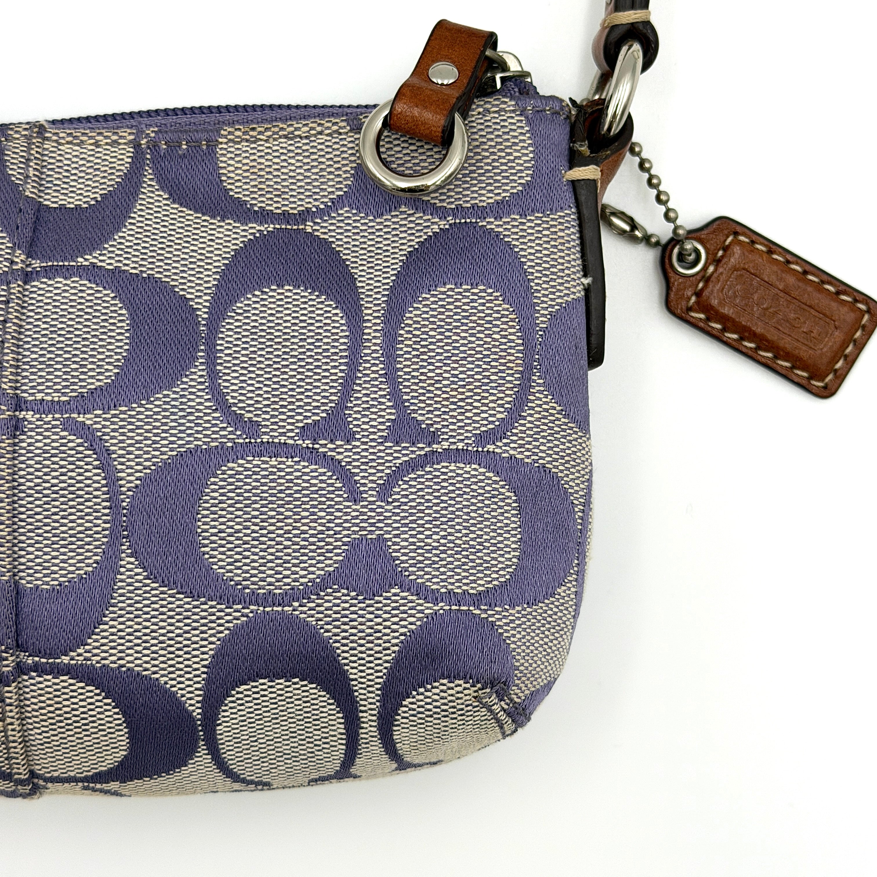Coach Signature Canvas Mini Bag Purple/Grey
