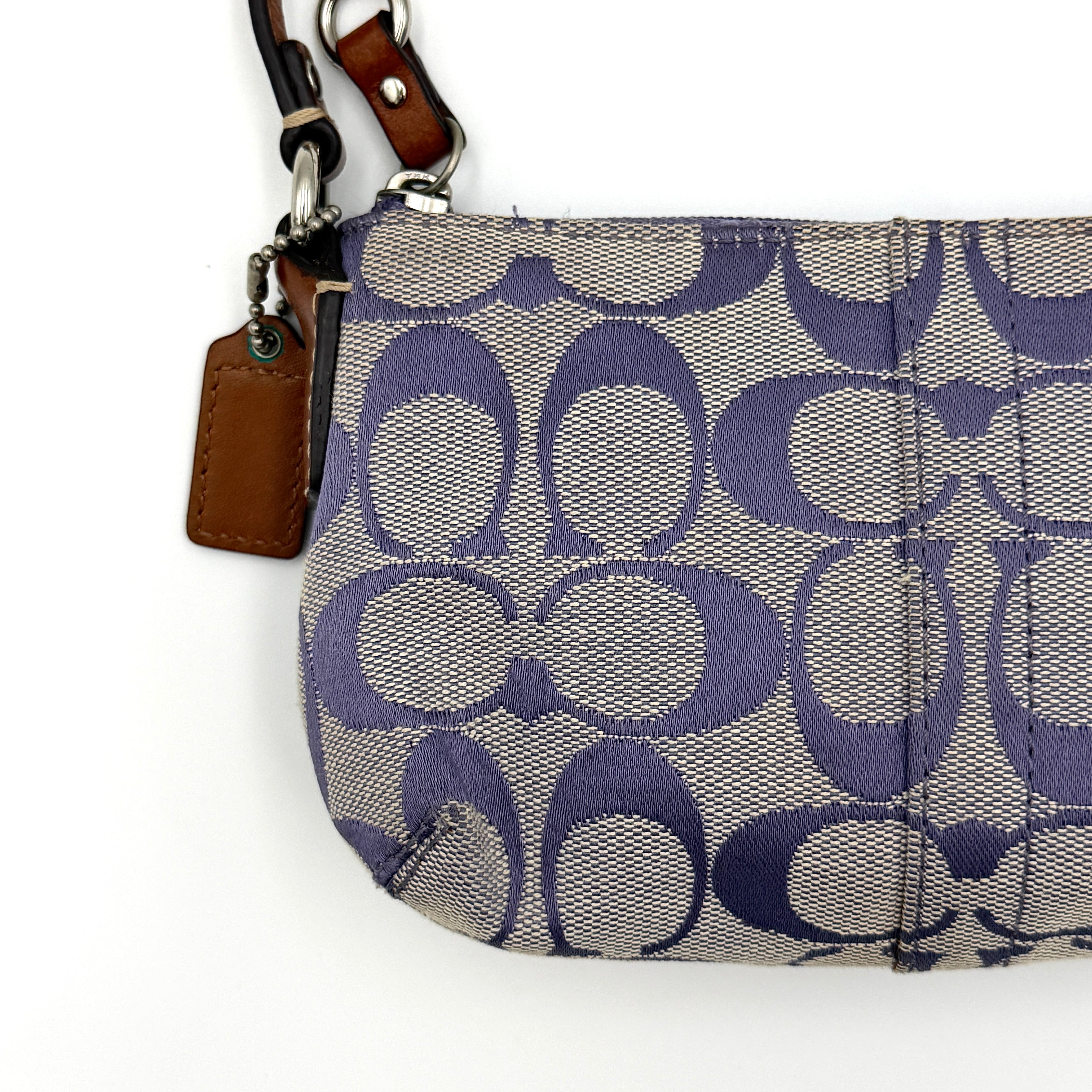 Coach Signature Canvas Mini Bag Purple/Grey