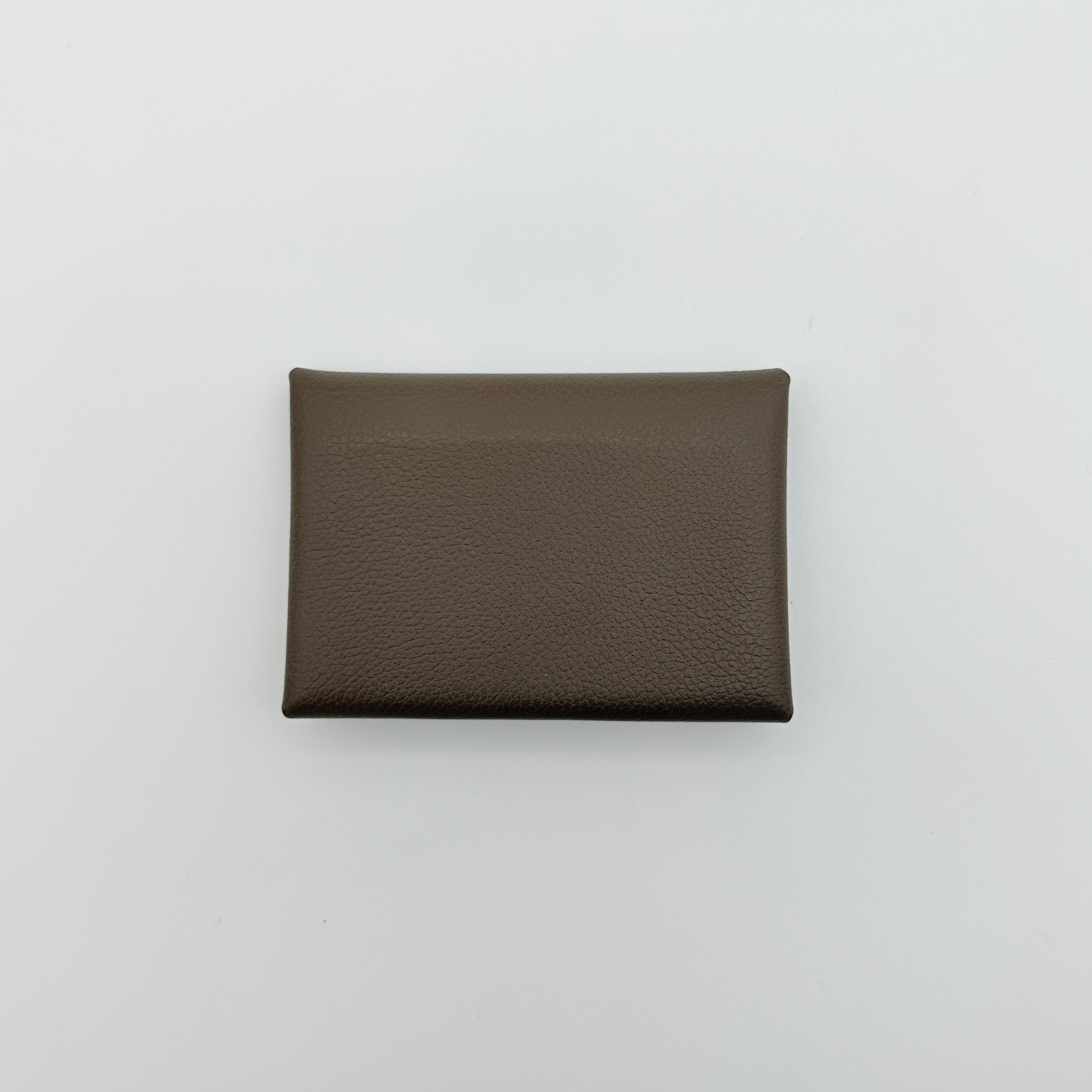 Hermès Calvi Epsom Duo Compact Card Holder Etoupe