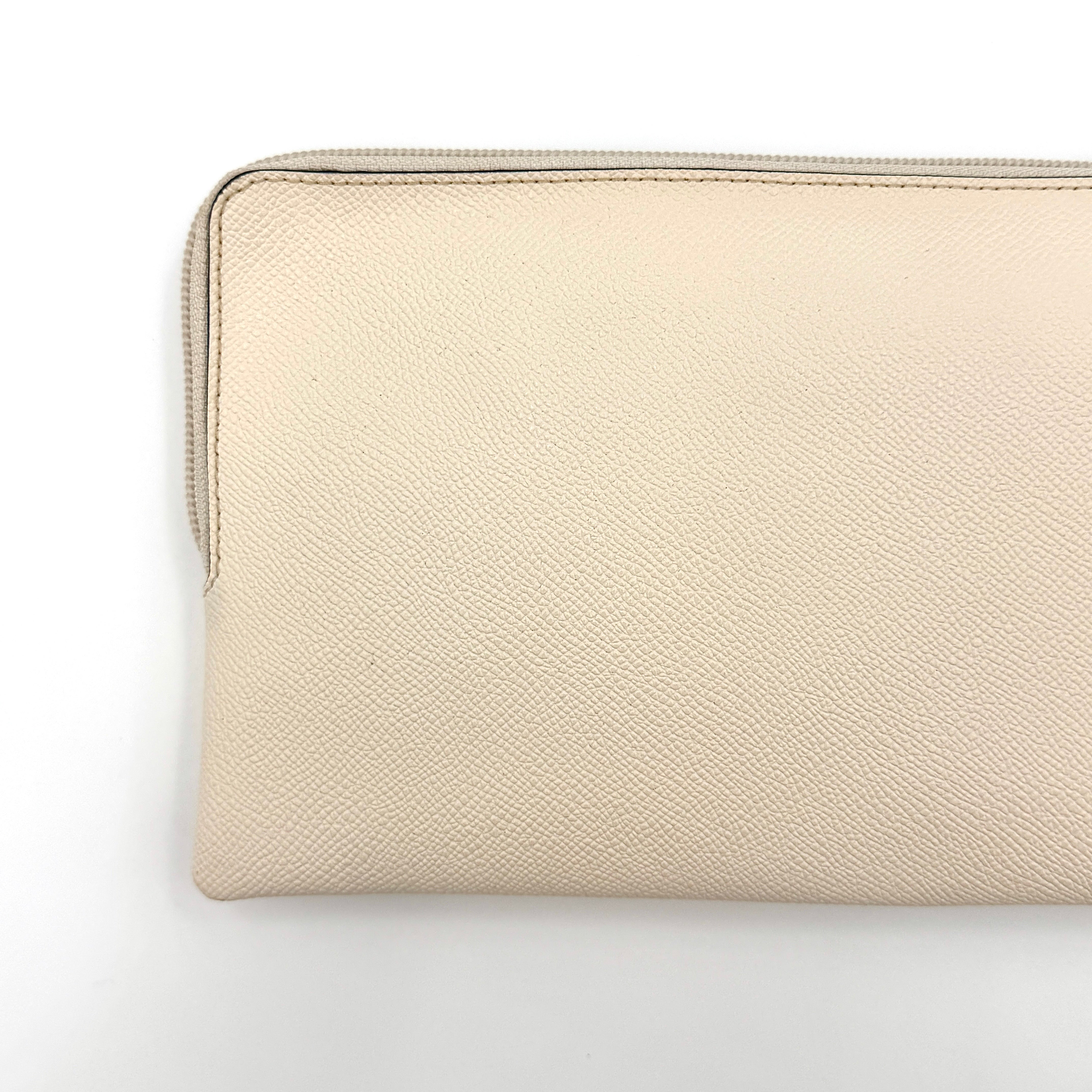Coach Storypatch Creed Zip Wristlet Cream