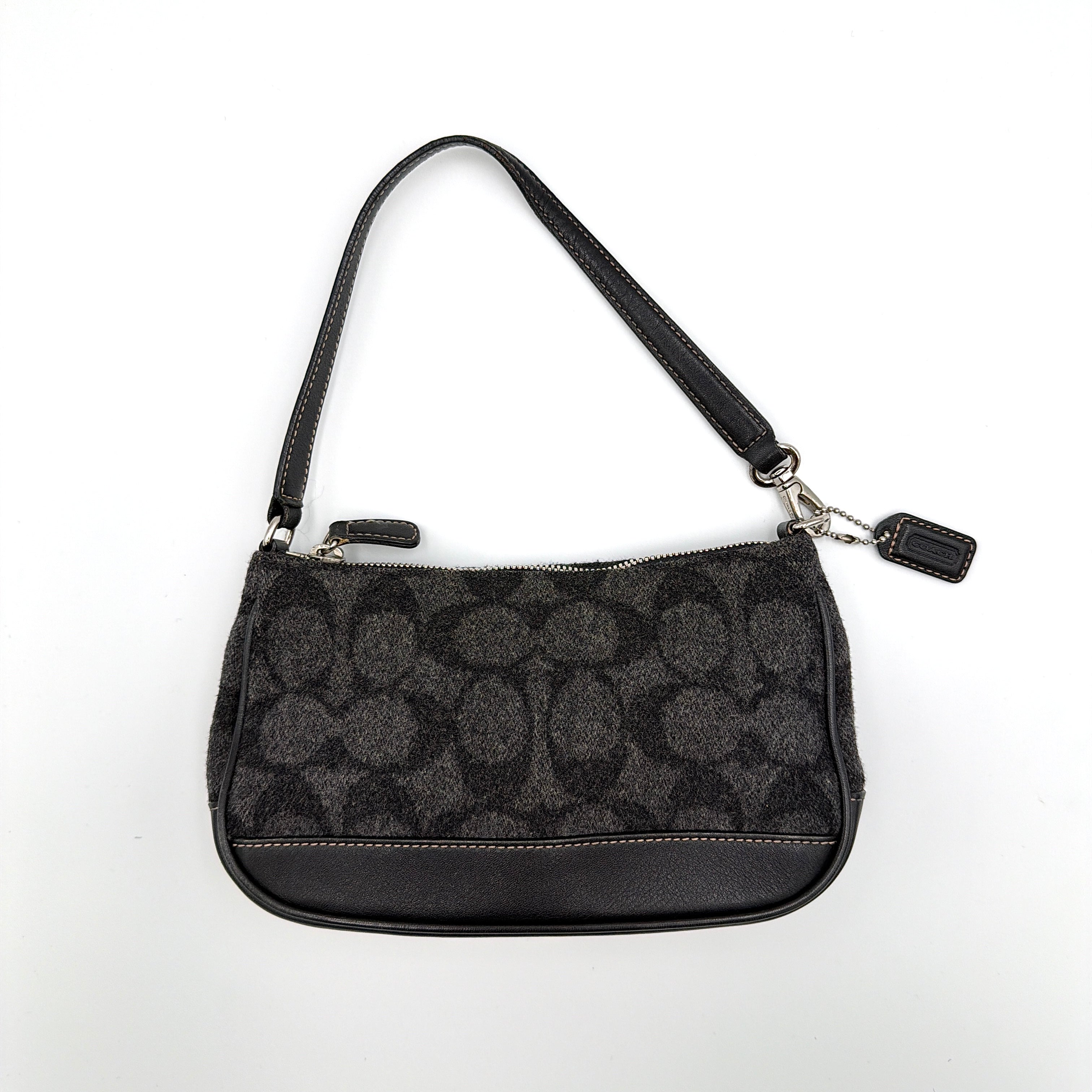 Coach Y2K Wool Demi Shoulder Bag Black/Grey