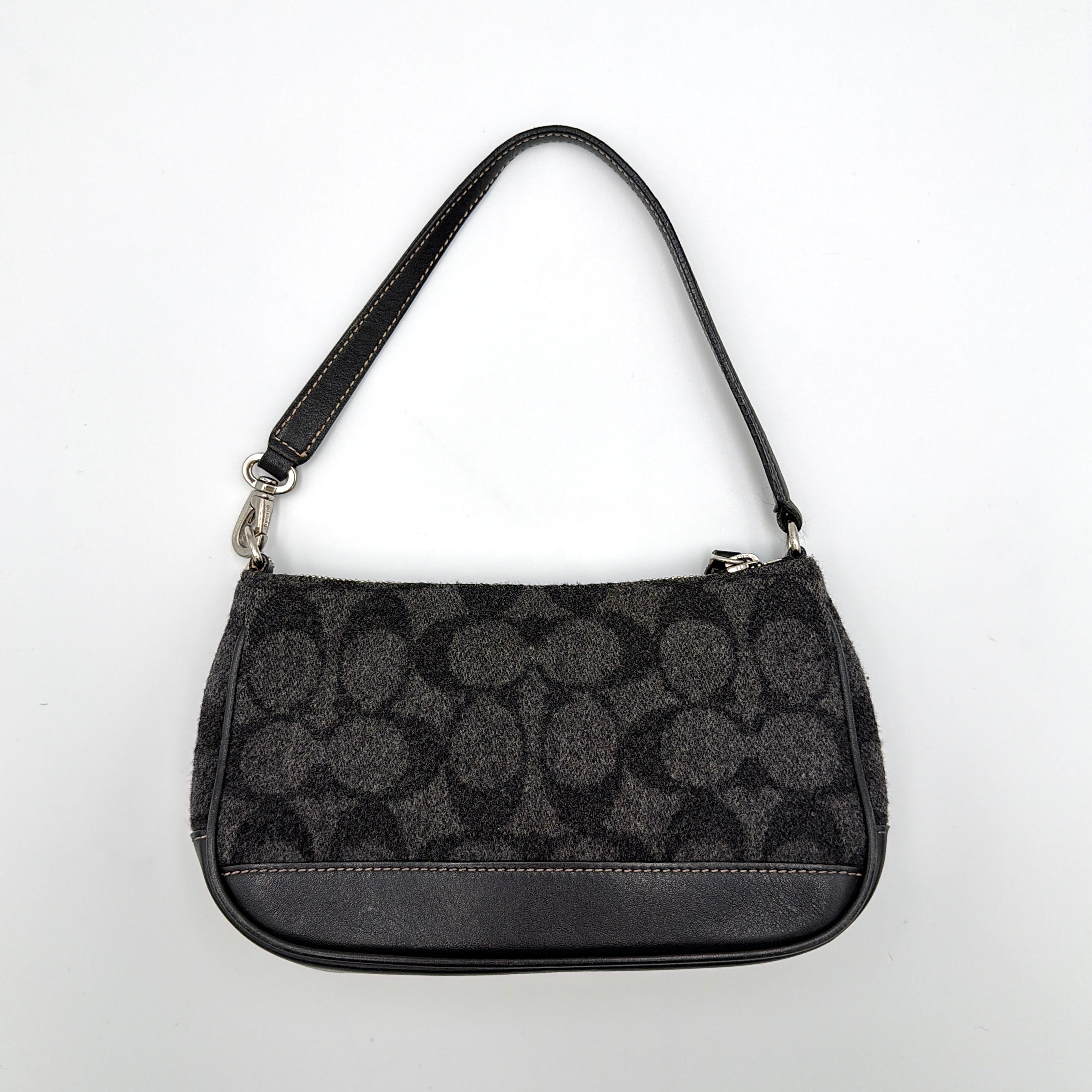 Coach Y2K Wool Demi Shoulder Bag Black/Grey