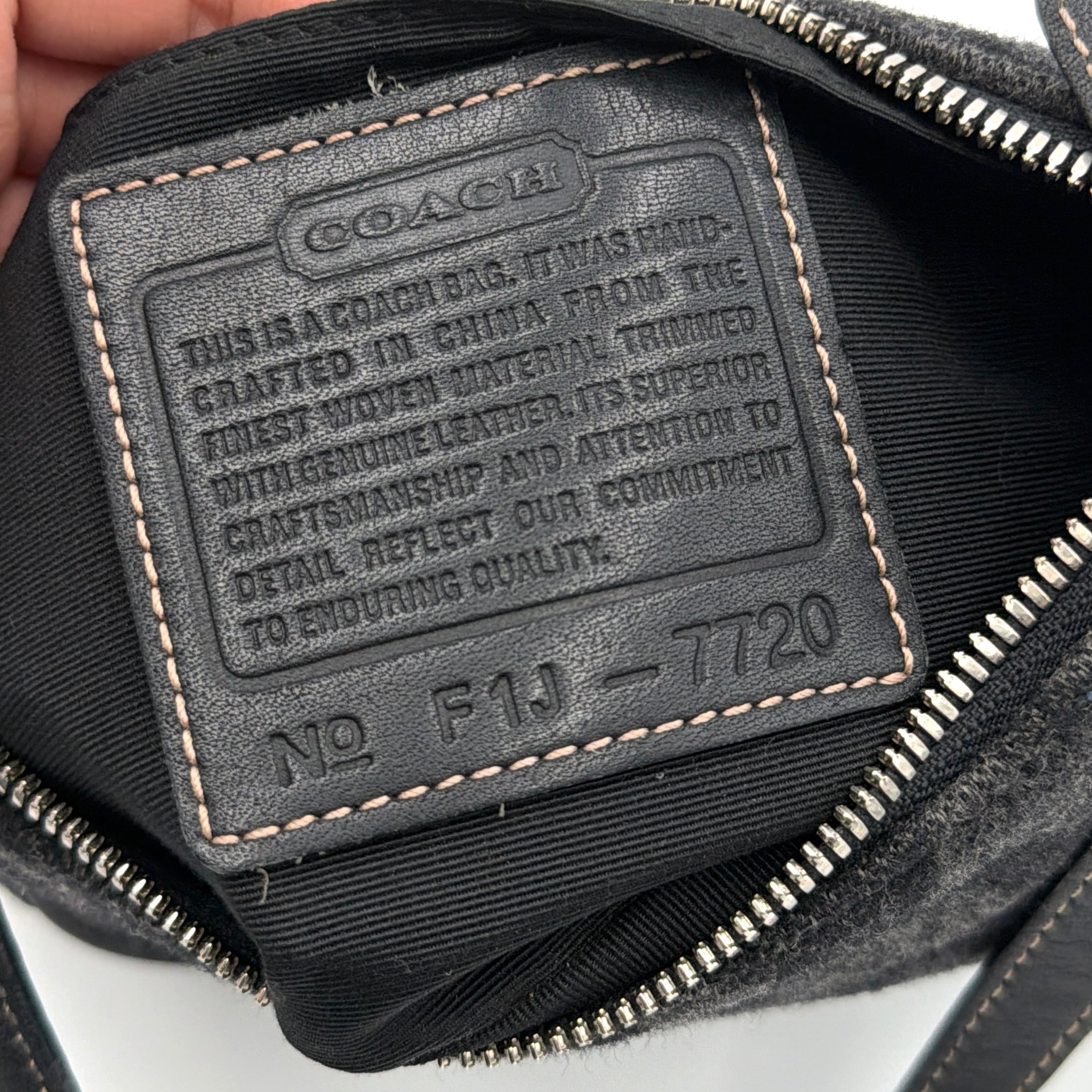 Coach Y2K Wool Demi Shoulder Bag Black/Grey