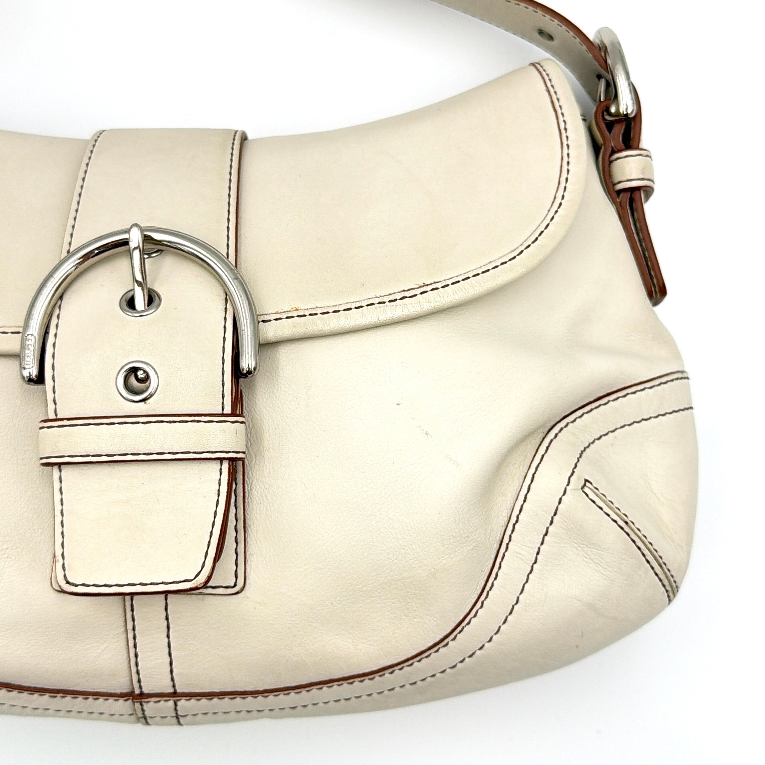 Coach Y2K Signature Soho Buckle Shoulder Bag Cream