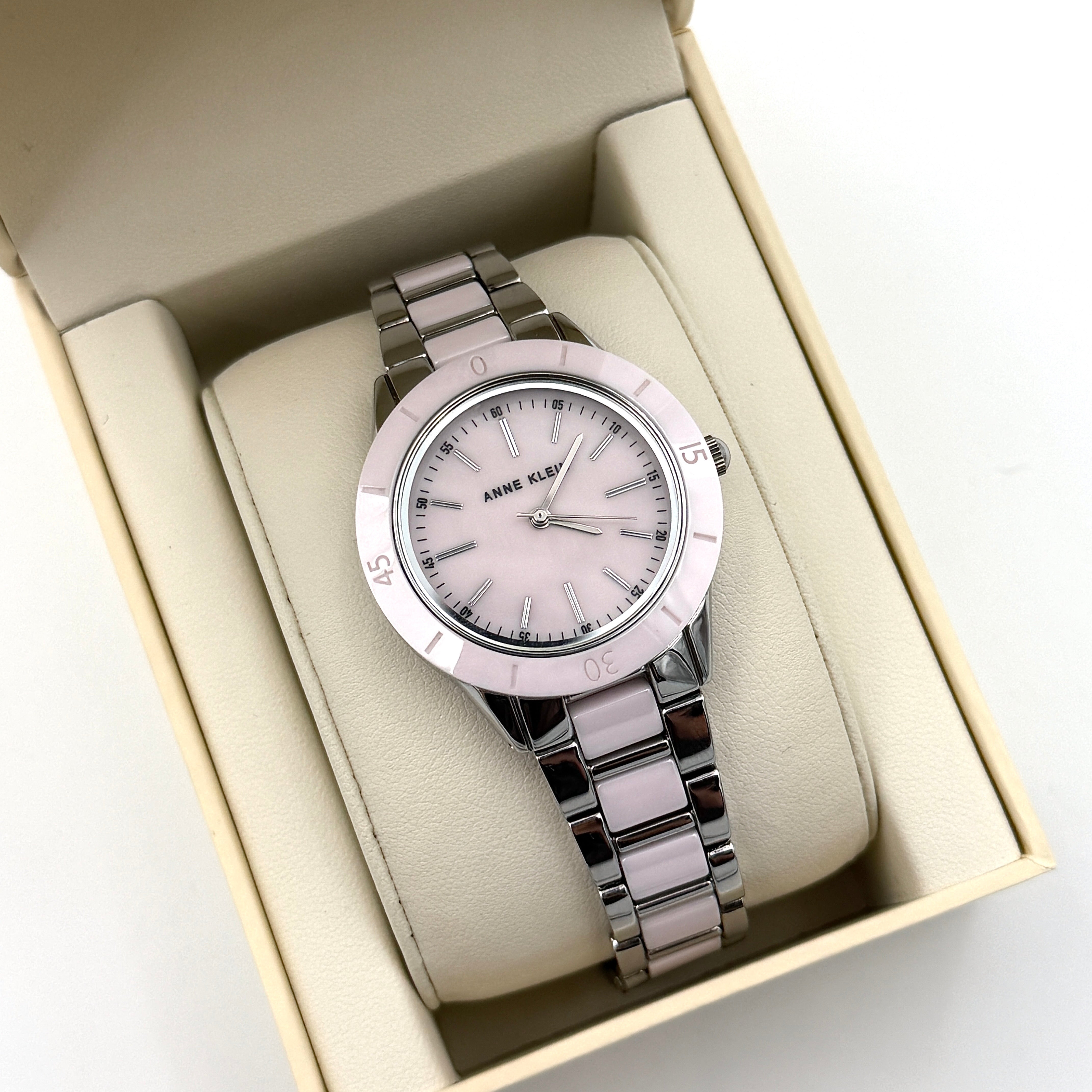 Anne Klein AK/3161 Stainless Steel Watch Pink/Silver