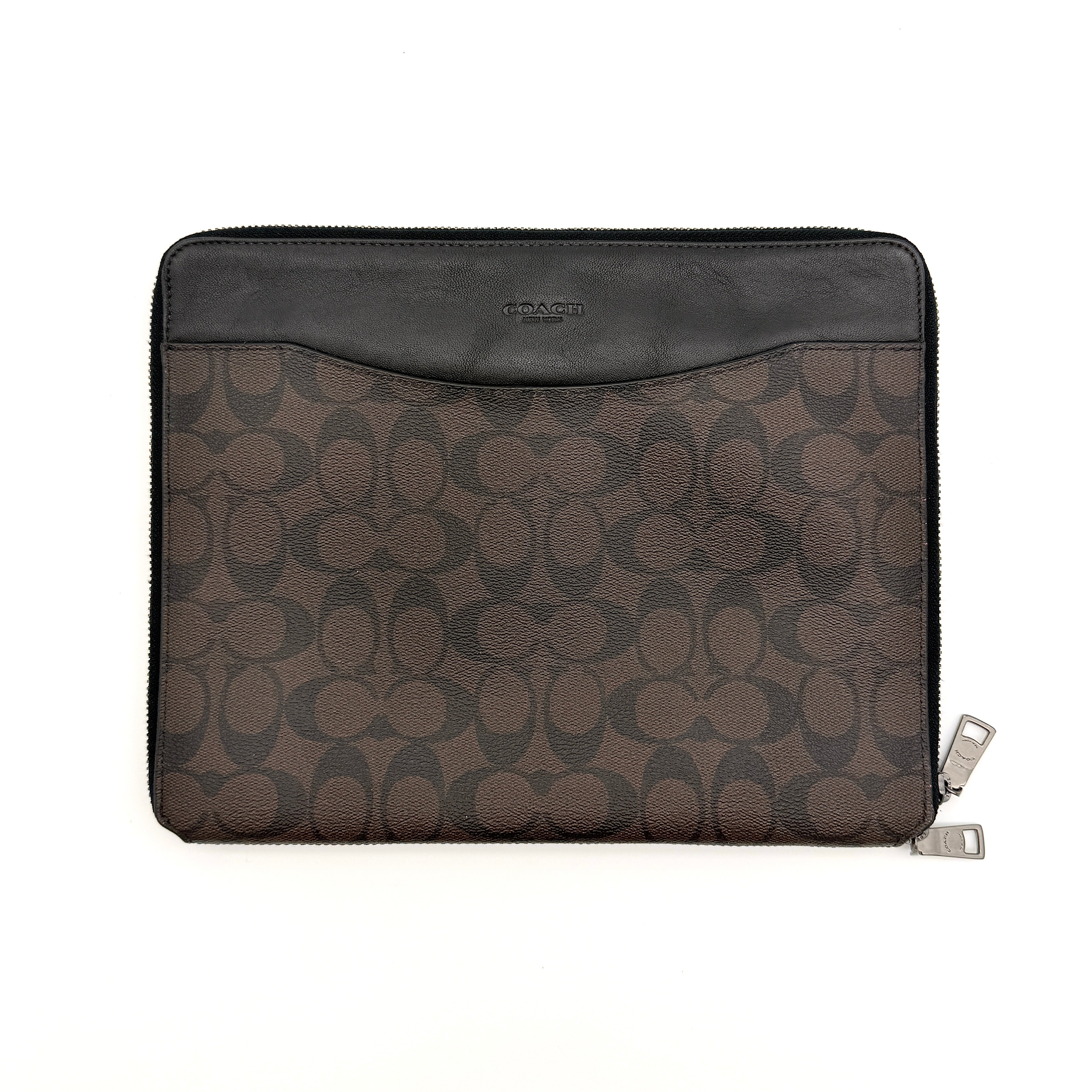 Coach Signature Zip Portfolio Brown/Black