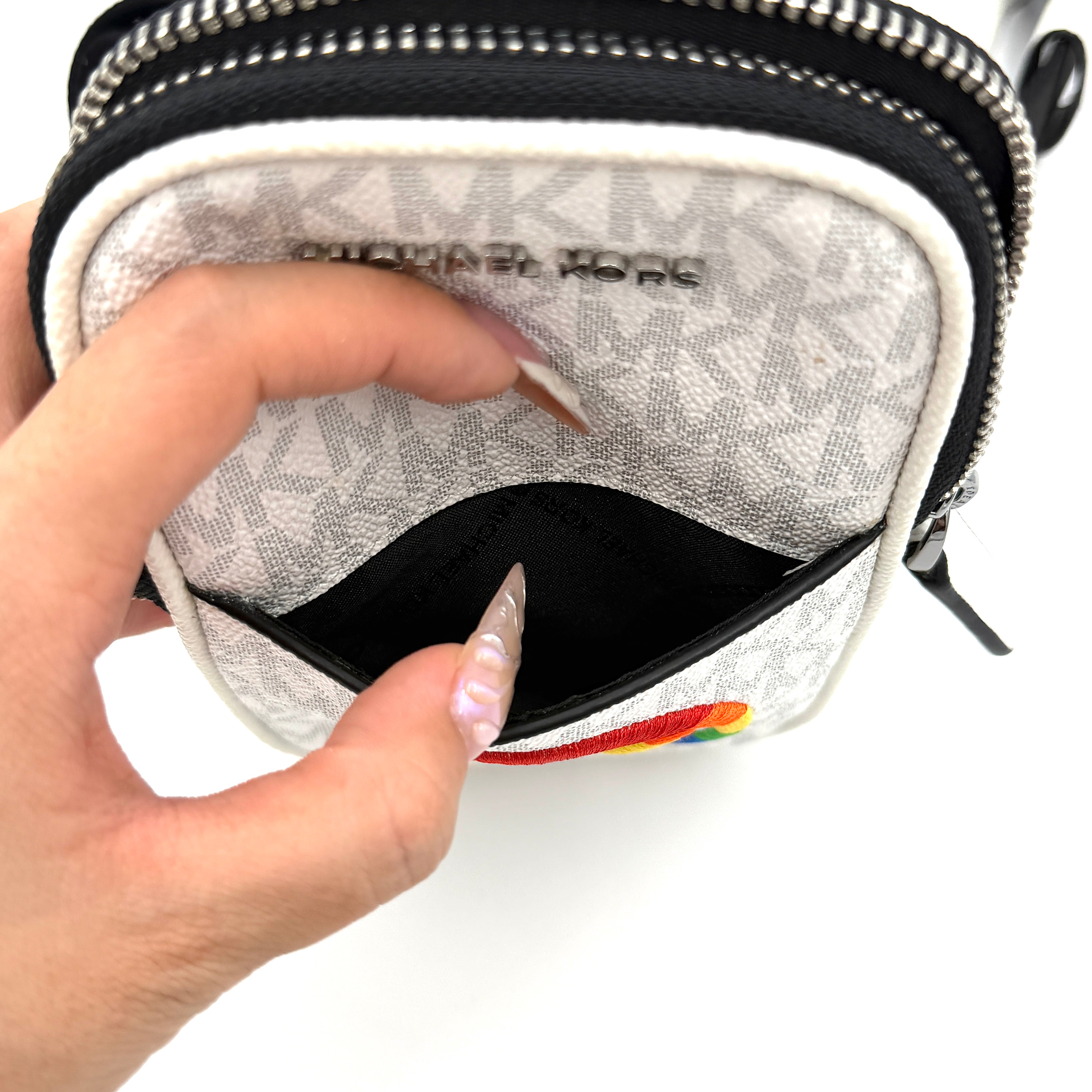Michael Kors Pride Hudson Embroided Logo Crossbody Bag