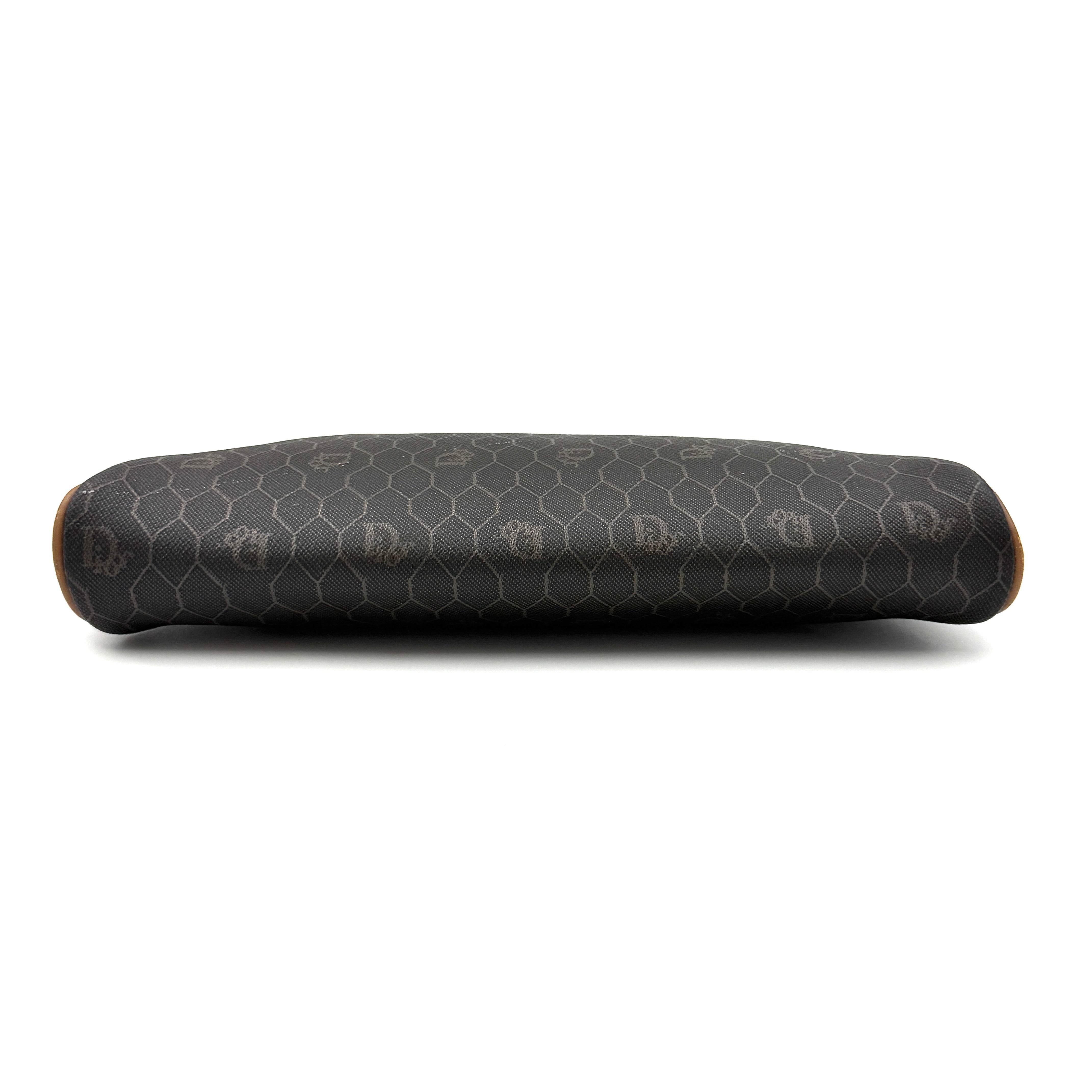 Dior Honeycomb Canvas Clutch Bag Brown/Black