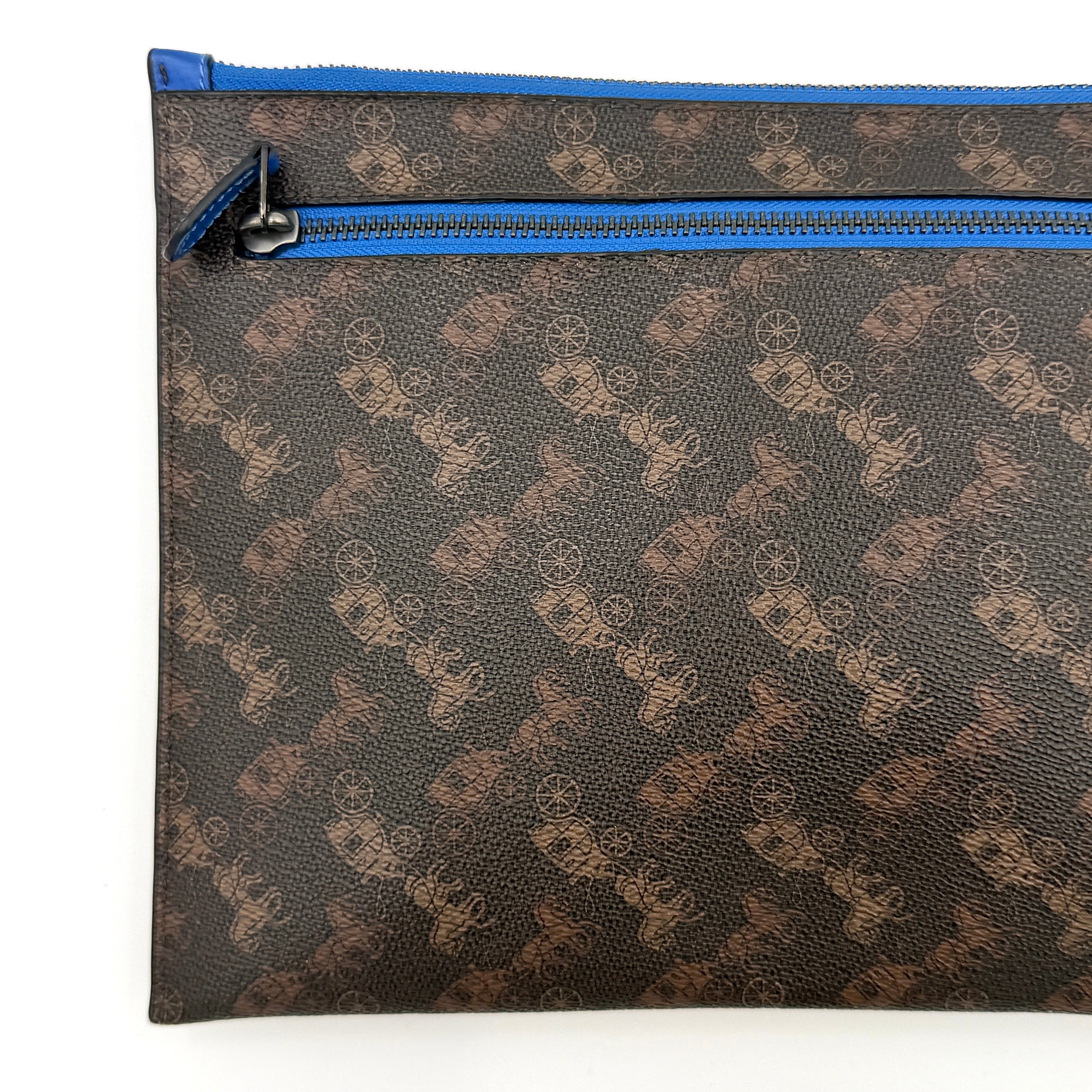 Coach Horse & Carriage Hitch Pouch Blue/Brown