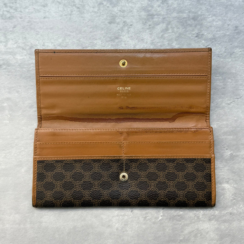 Celine Macadam Bifold Vintage Long Wallet
