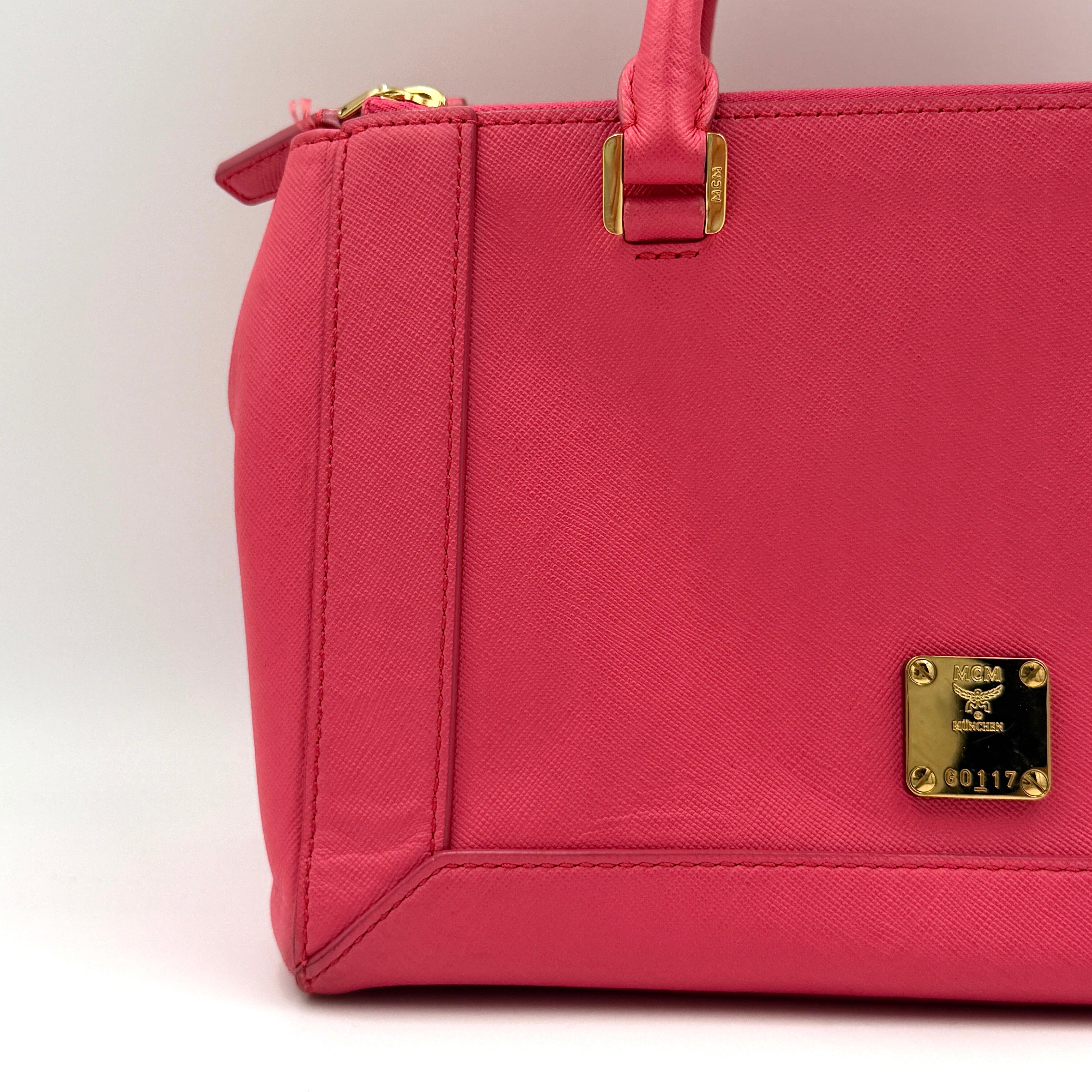 MCM 2Way Nuovo Handbag Pink