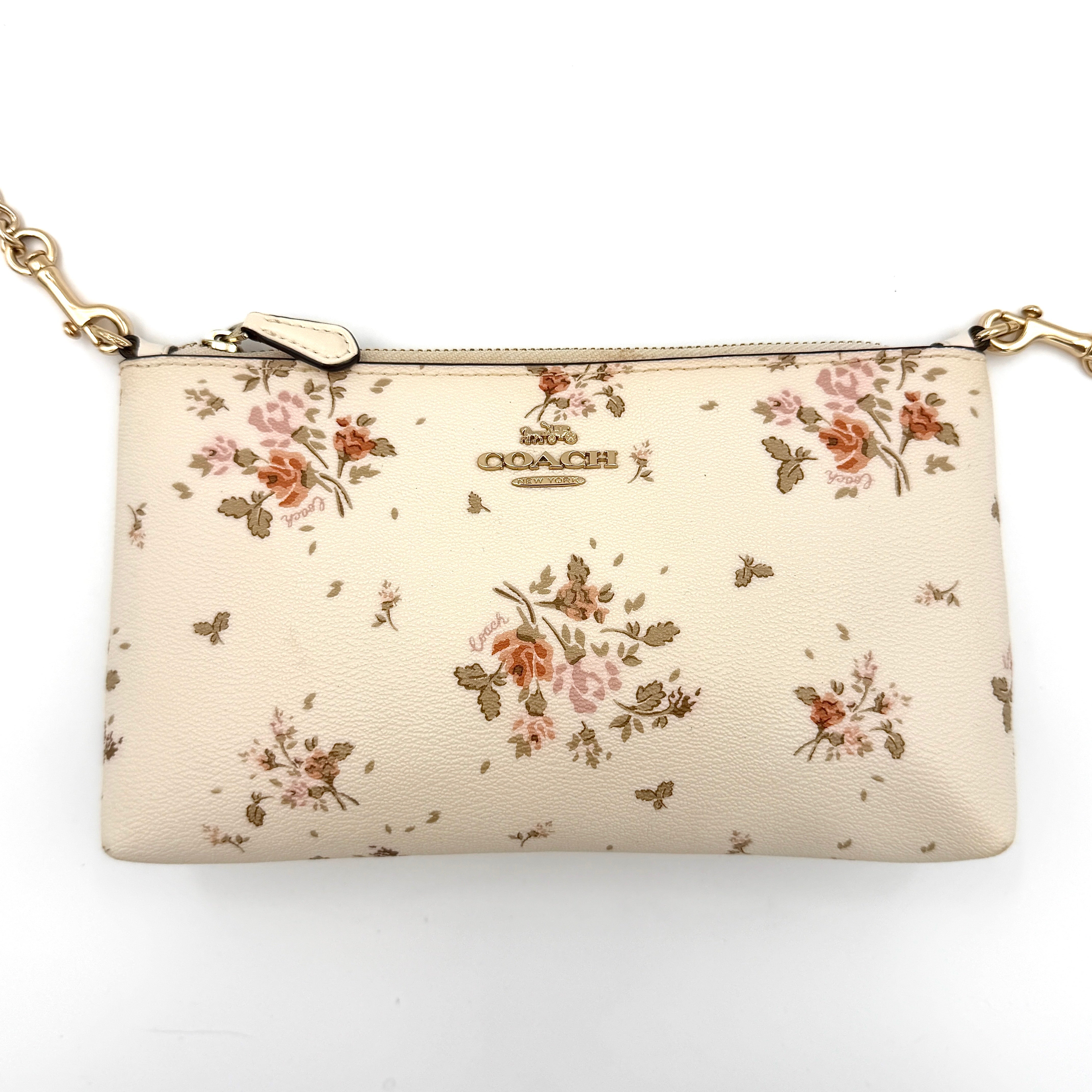 Coach Floral Crossbody Bag Cream