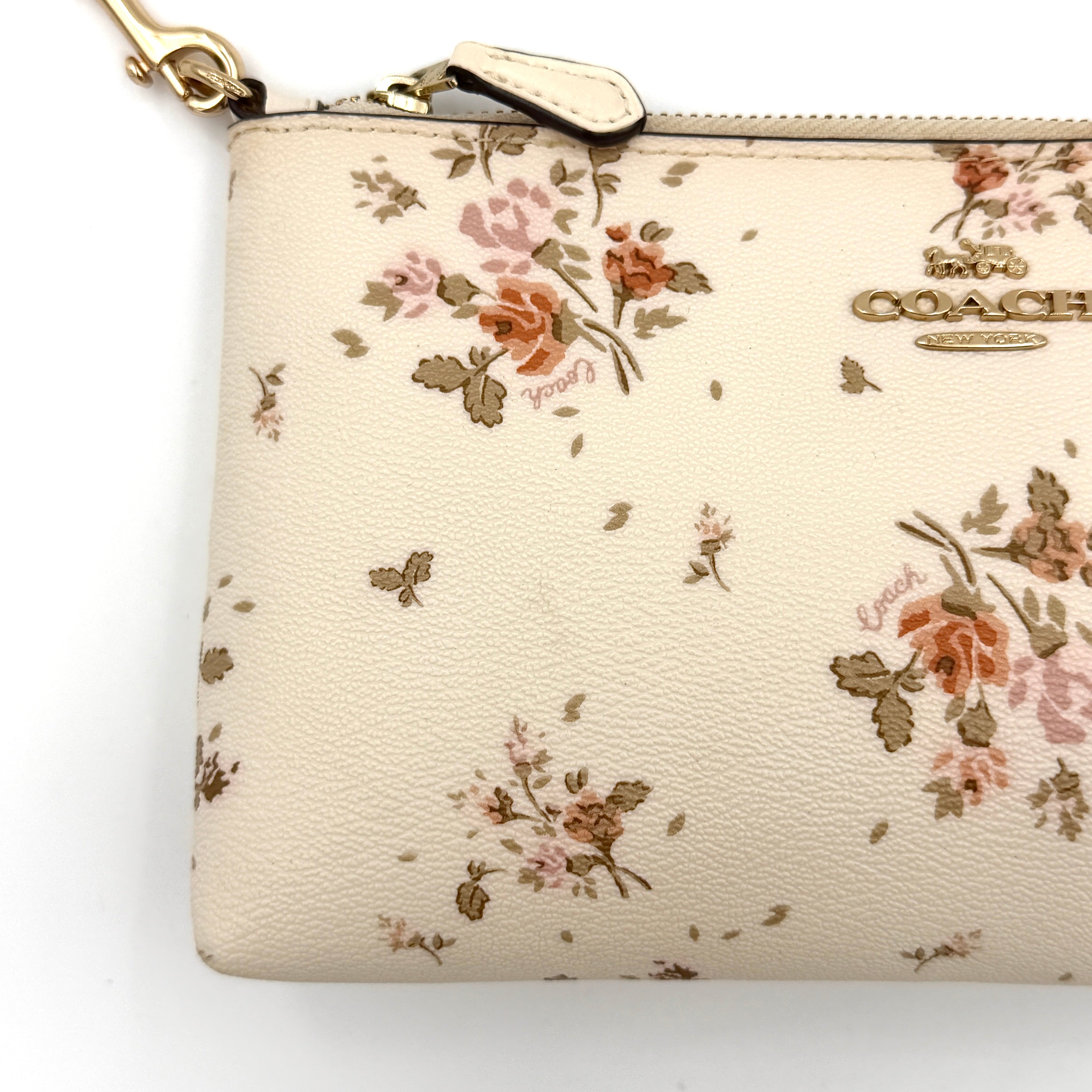 Coach Floral Crossbody Bag Cream