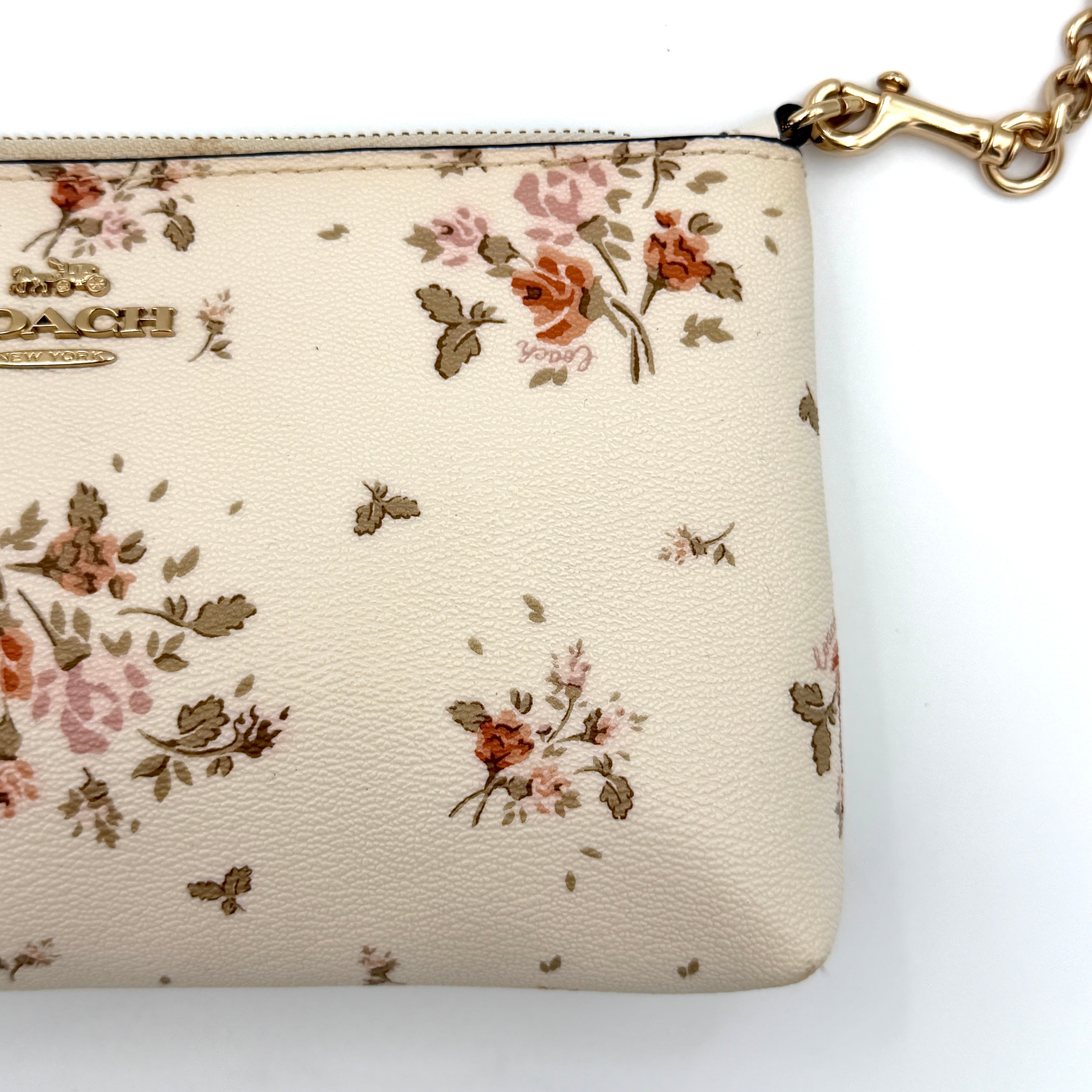 Coach Floral Crossbody Bag Cream
