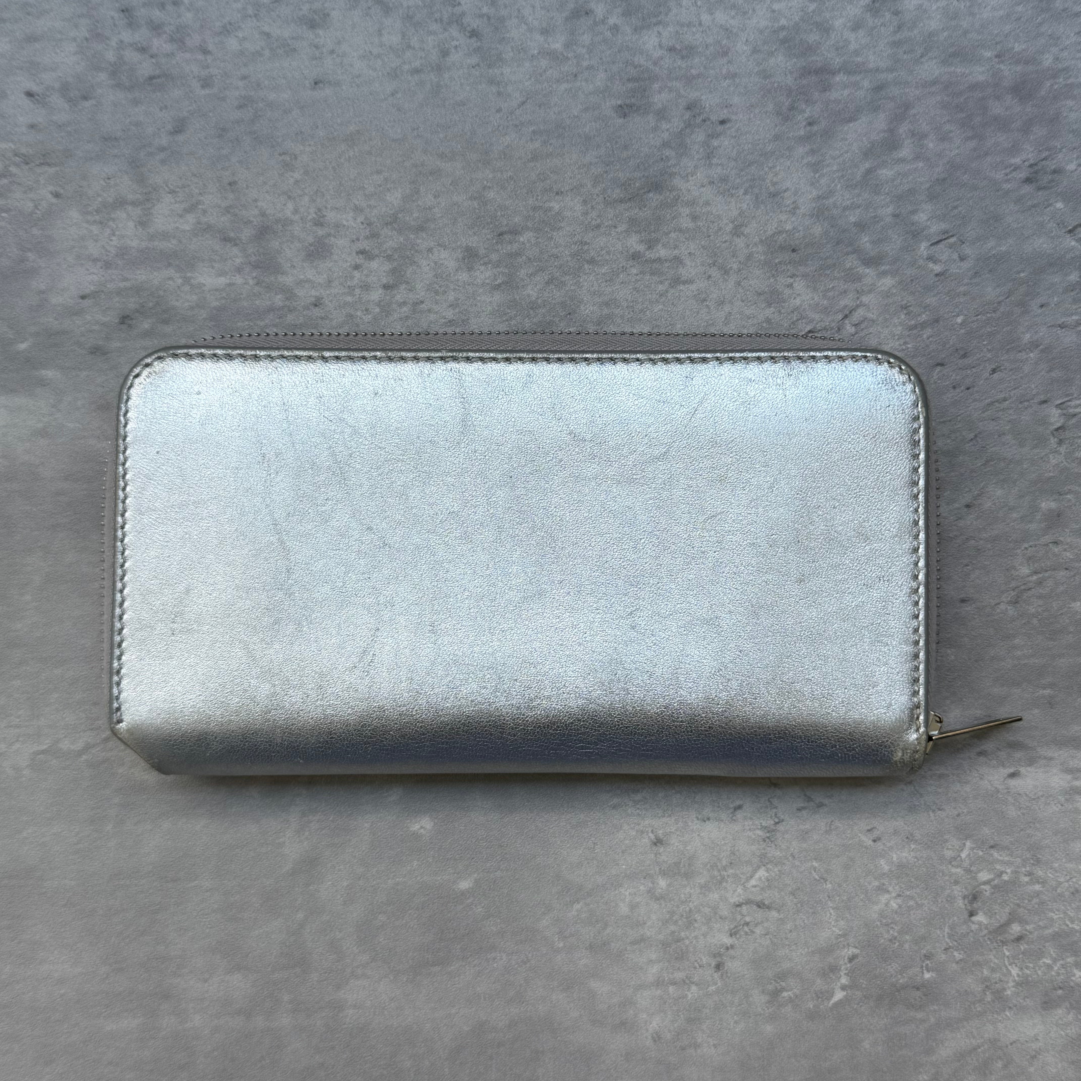 Acne Studios Metallic Silver Long Wallet