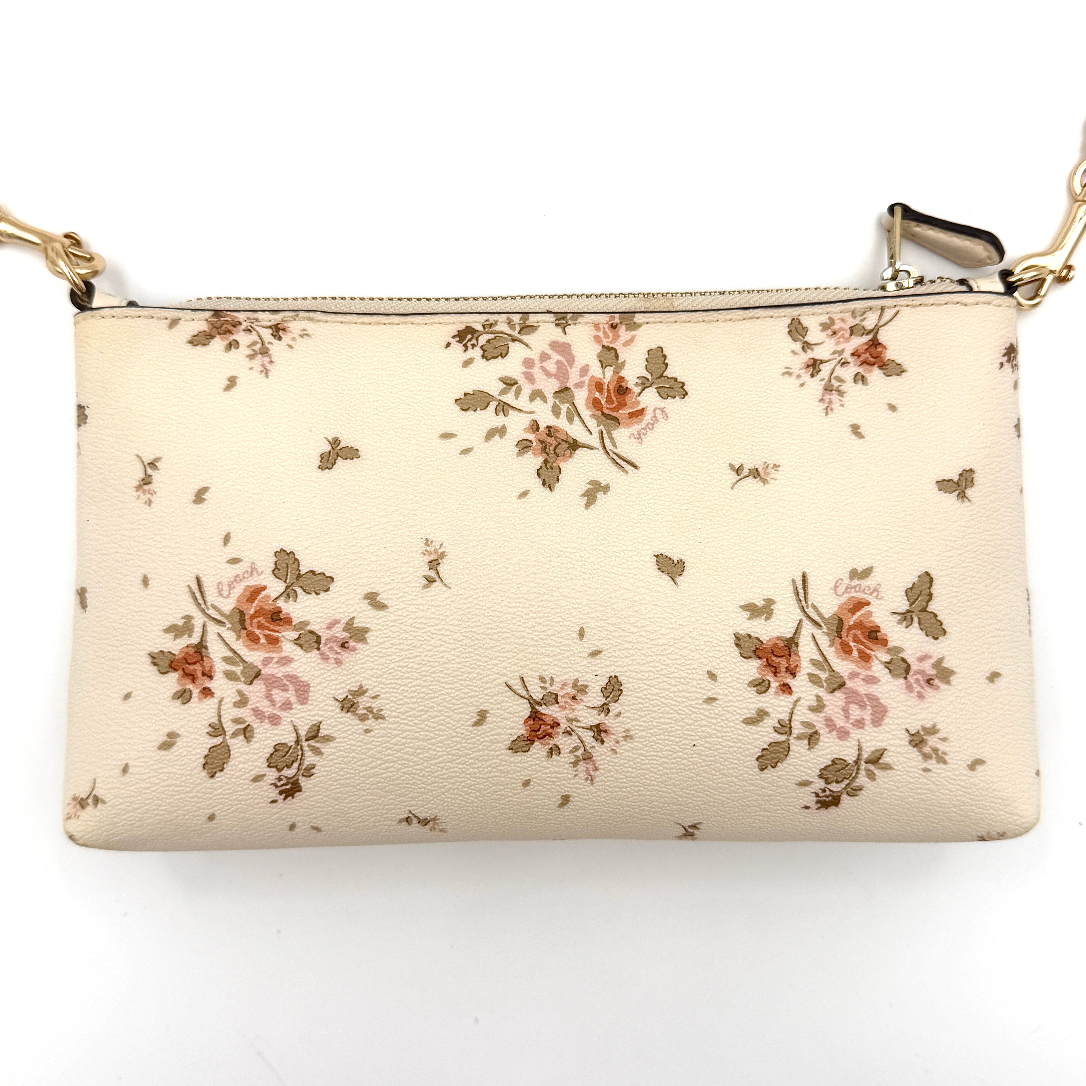 Coach Floral Crossbody Bag Cream