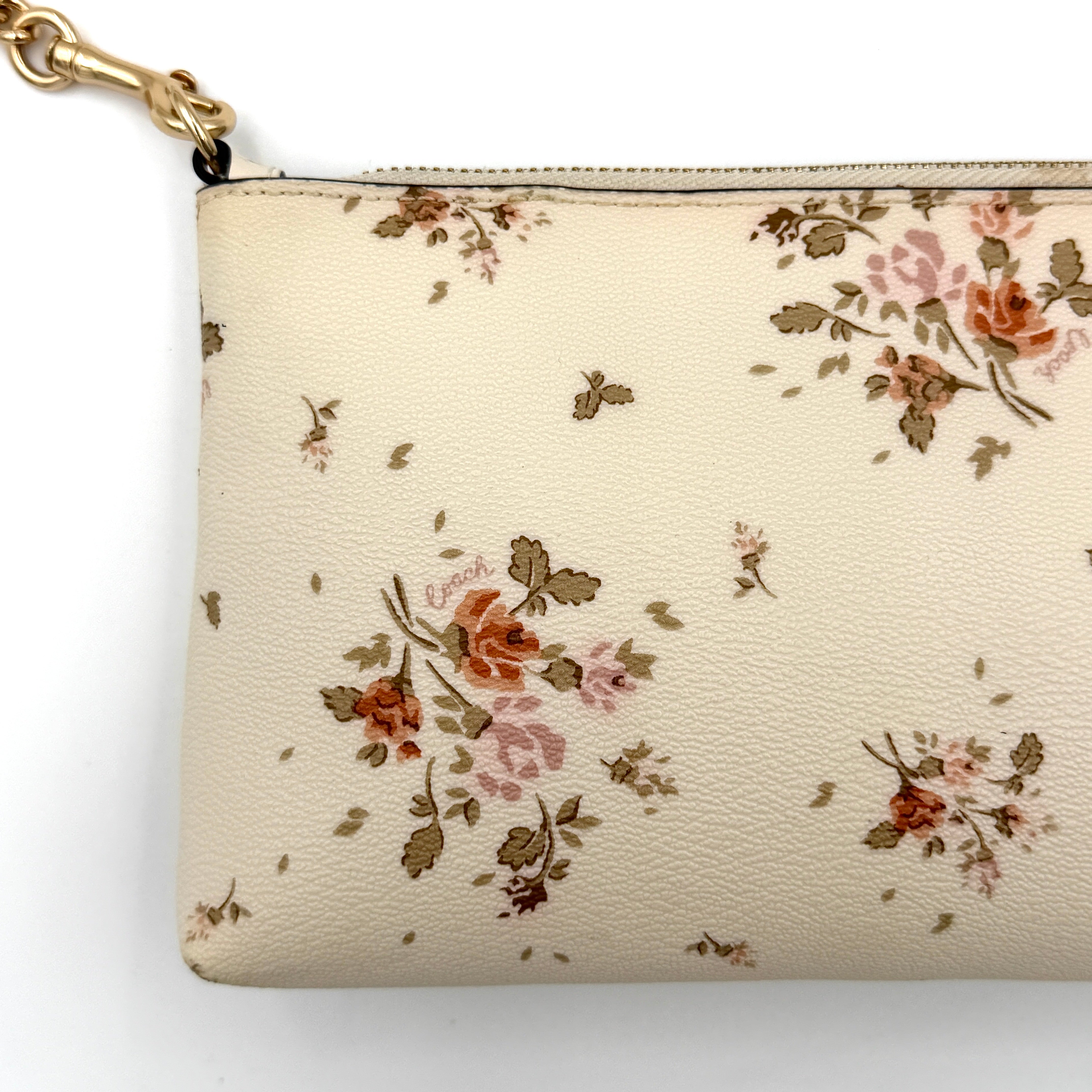 Coach Floral Crossbody Bag Cream